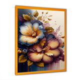 Burgundy And Blue Hibiscus Bunch II