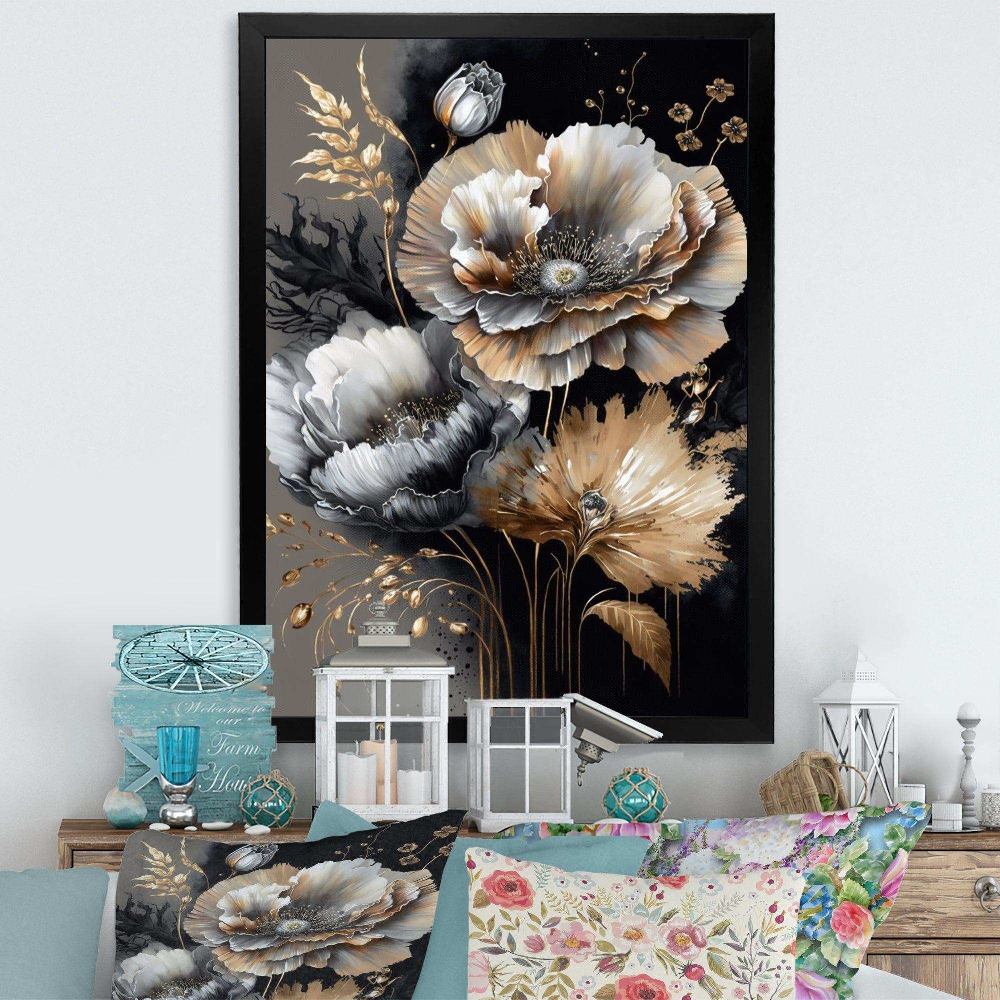 Golden Gothic Floral Bouquet IV