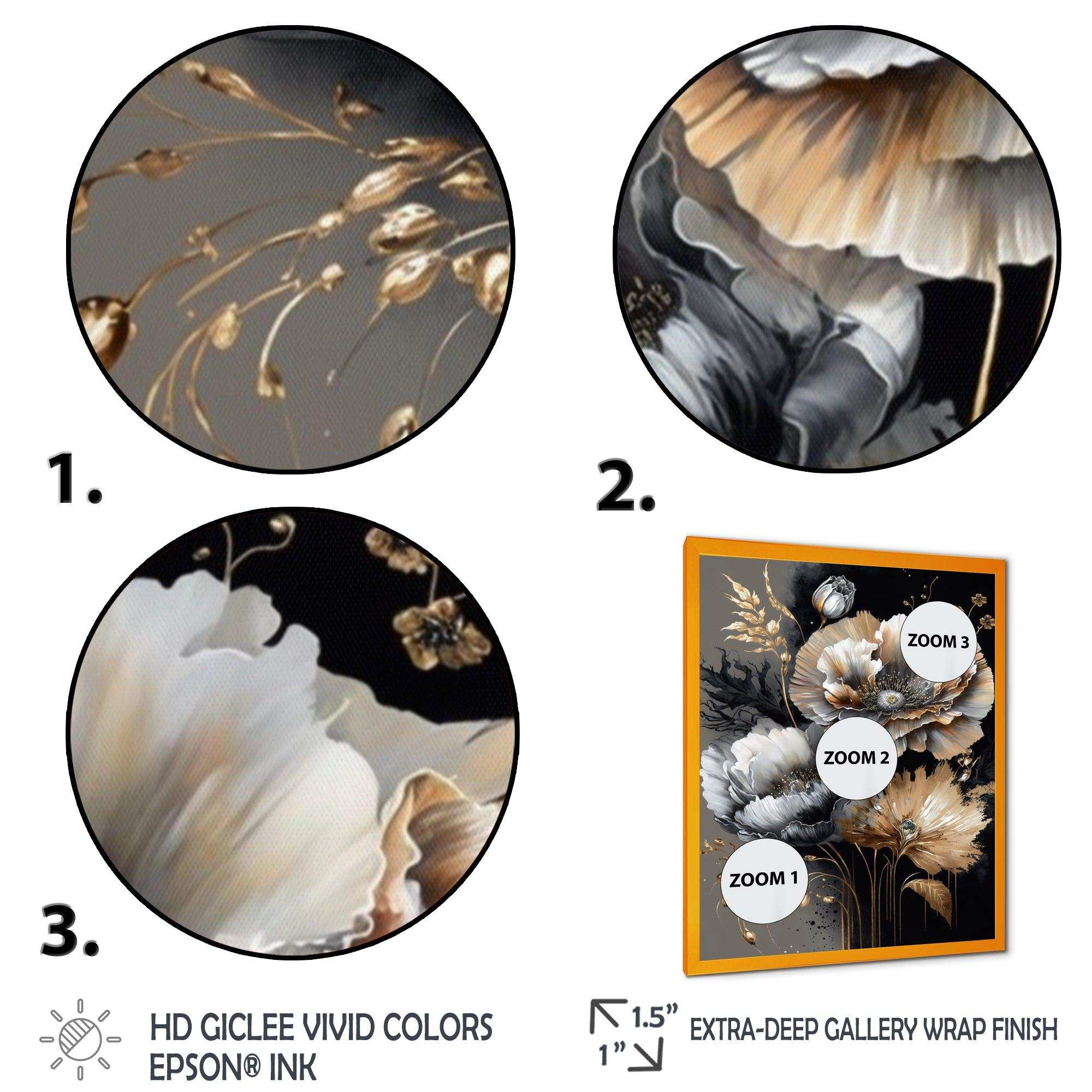 Golden Gothic Floral Bouquet IV