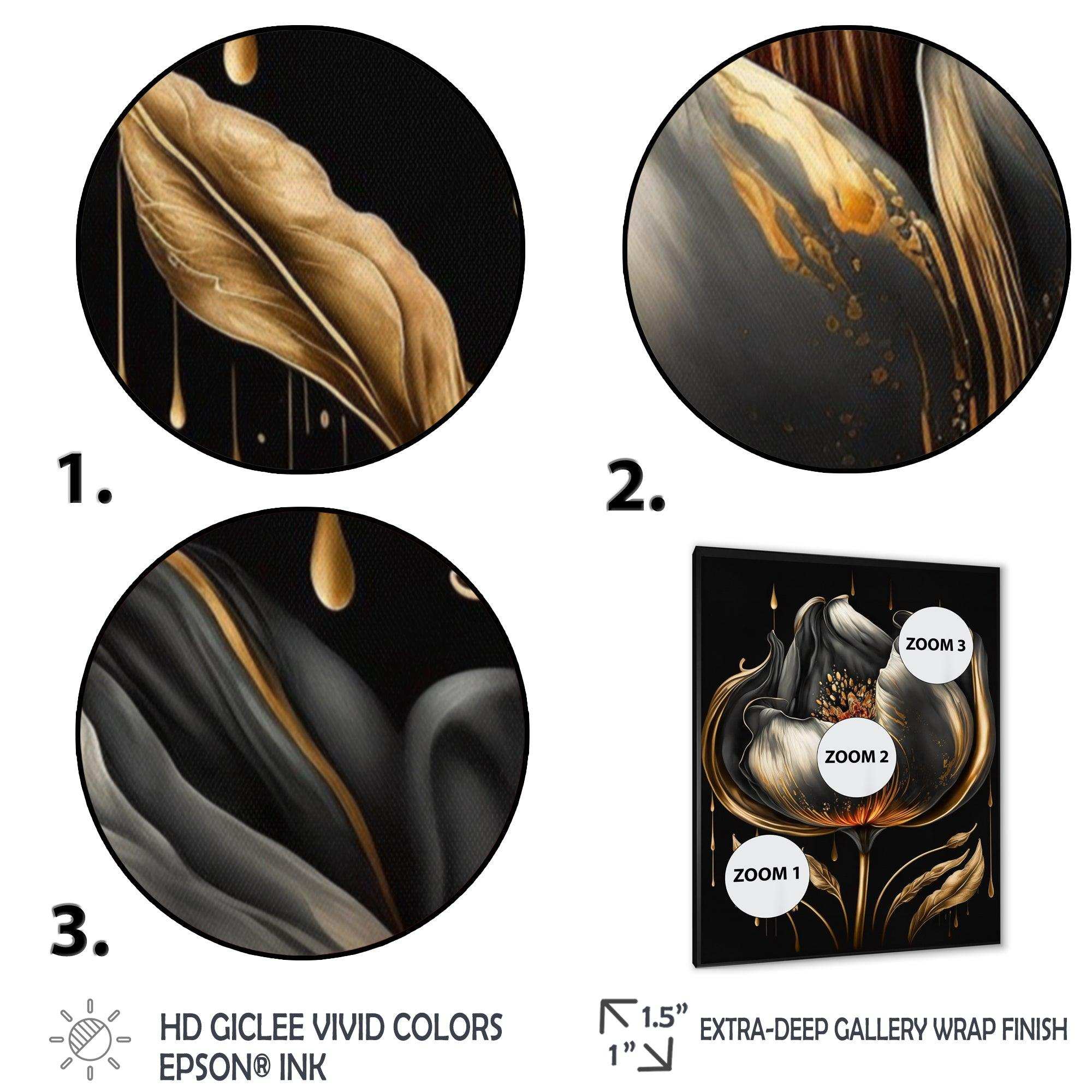 Black And Gold Tulip