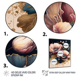 Bold Pink And Blue Poppy Flowers I