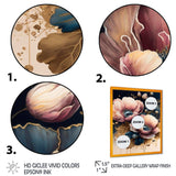 Bold Pink And Blue Poppy Flowers I