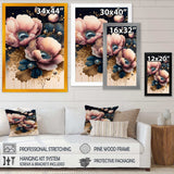 Bold Pink And Blue Poppy Flowers I