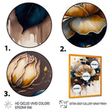 Brown And Blue Rose Design