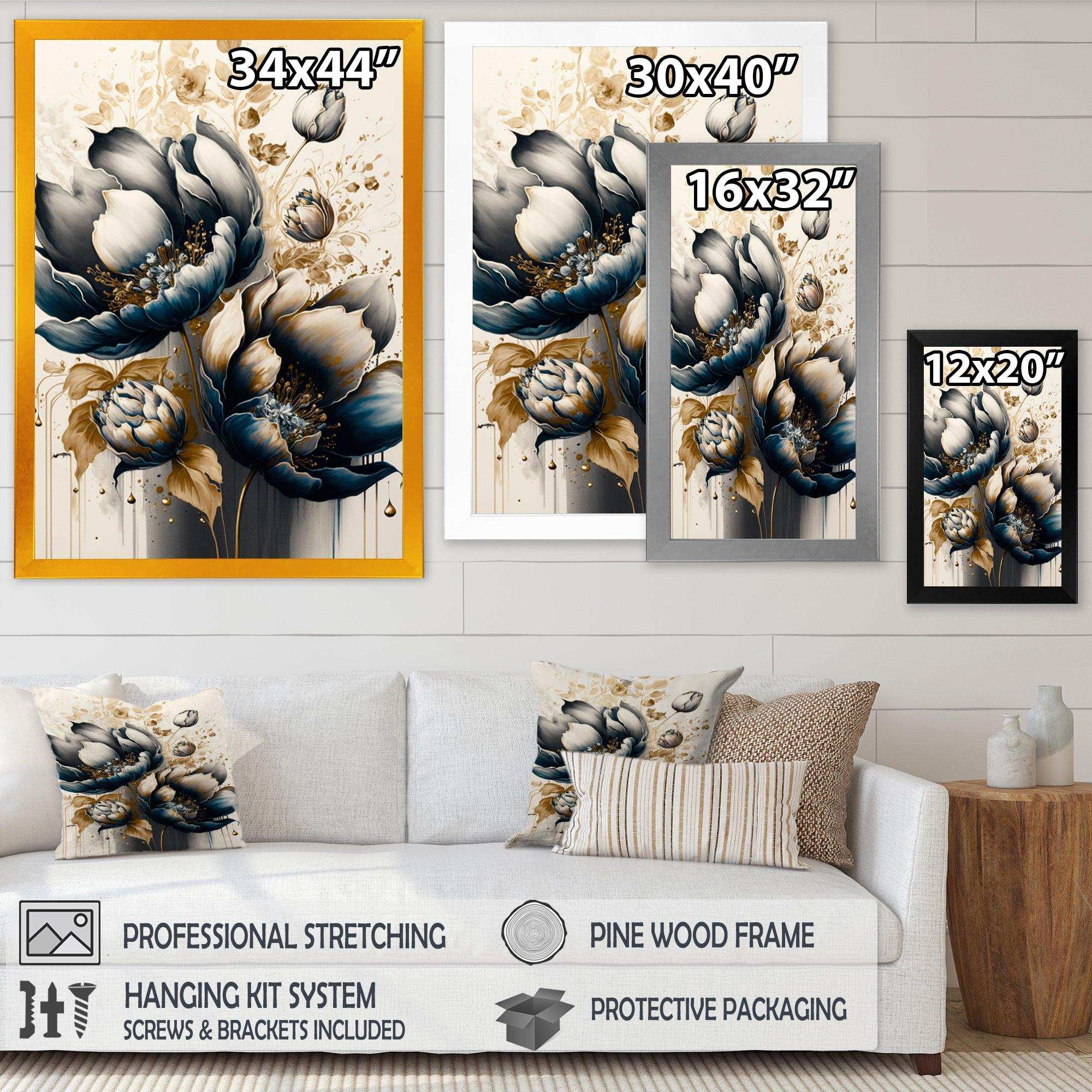 Black And White Watercolor Roses I
