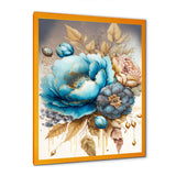 Blue And Gold Mixed Floral Bouquet I