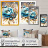 Blue And Gold Mixed Floral Bouquet I