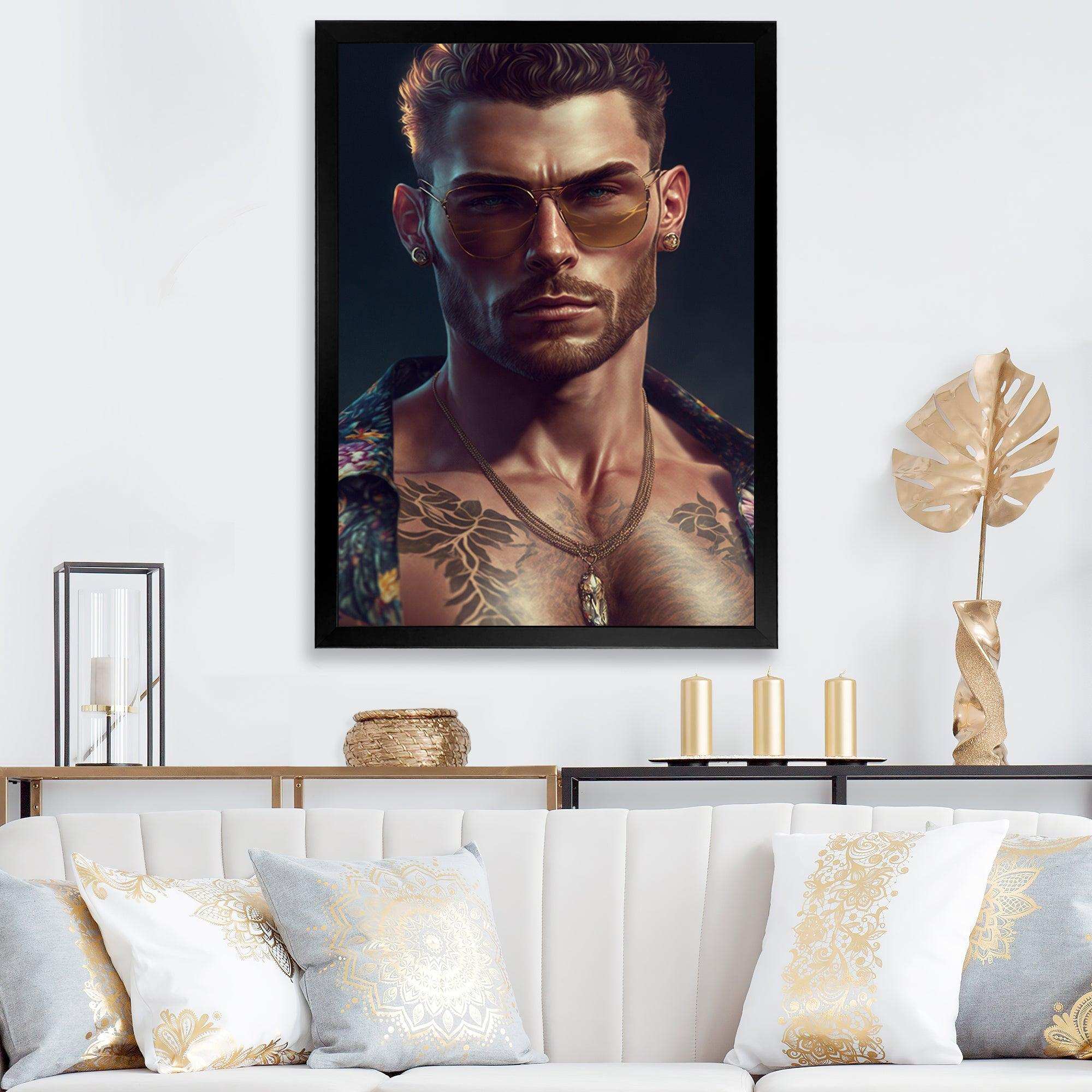 Fashion Muscular Man With Sun Glasses VI