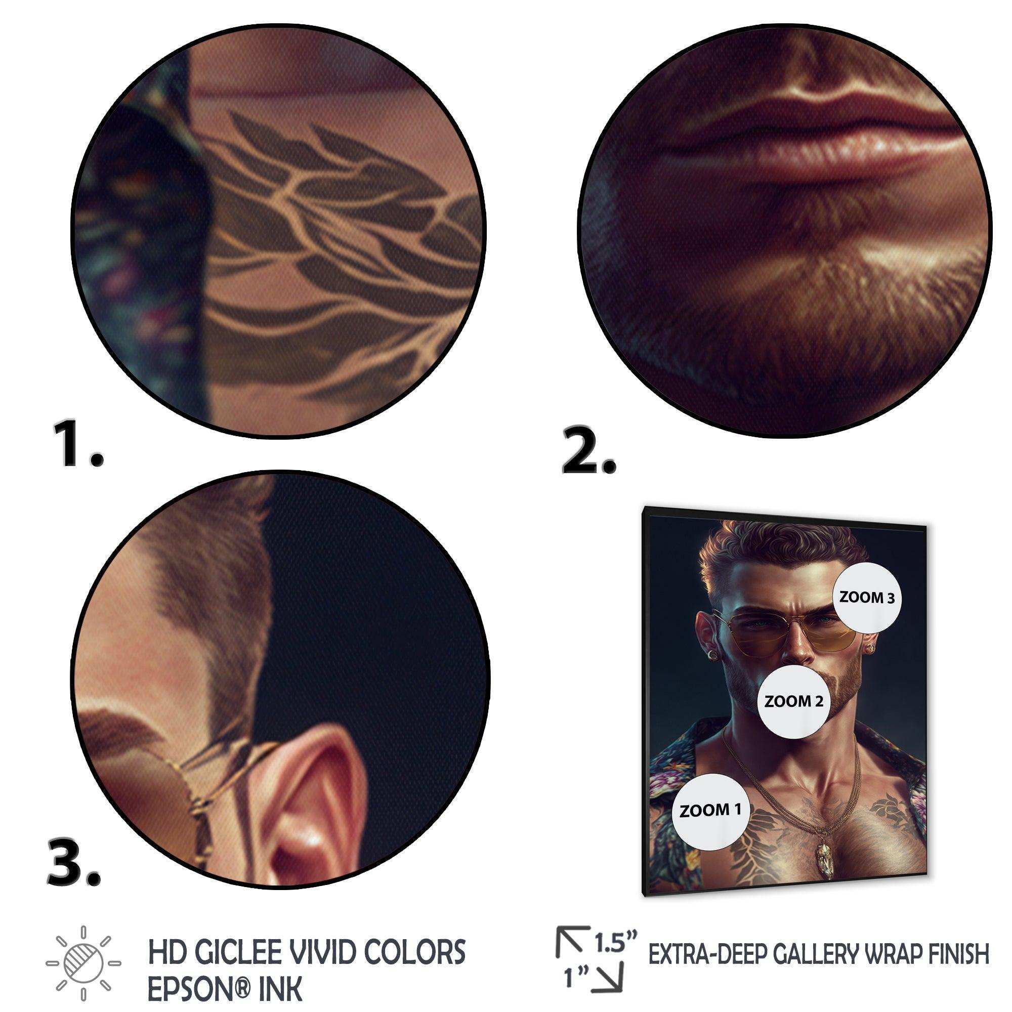 Fashion Muscular Man With Sun Glasses VI