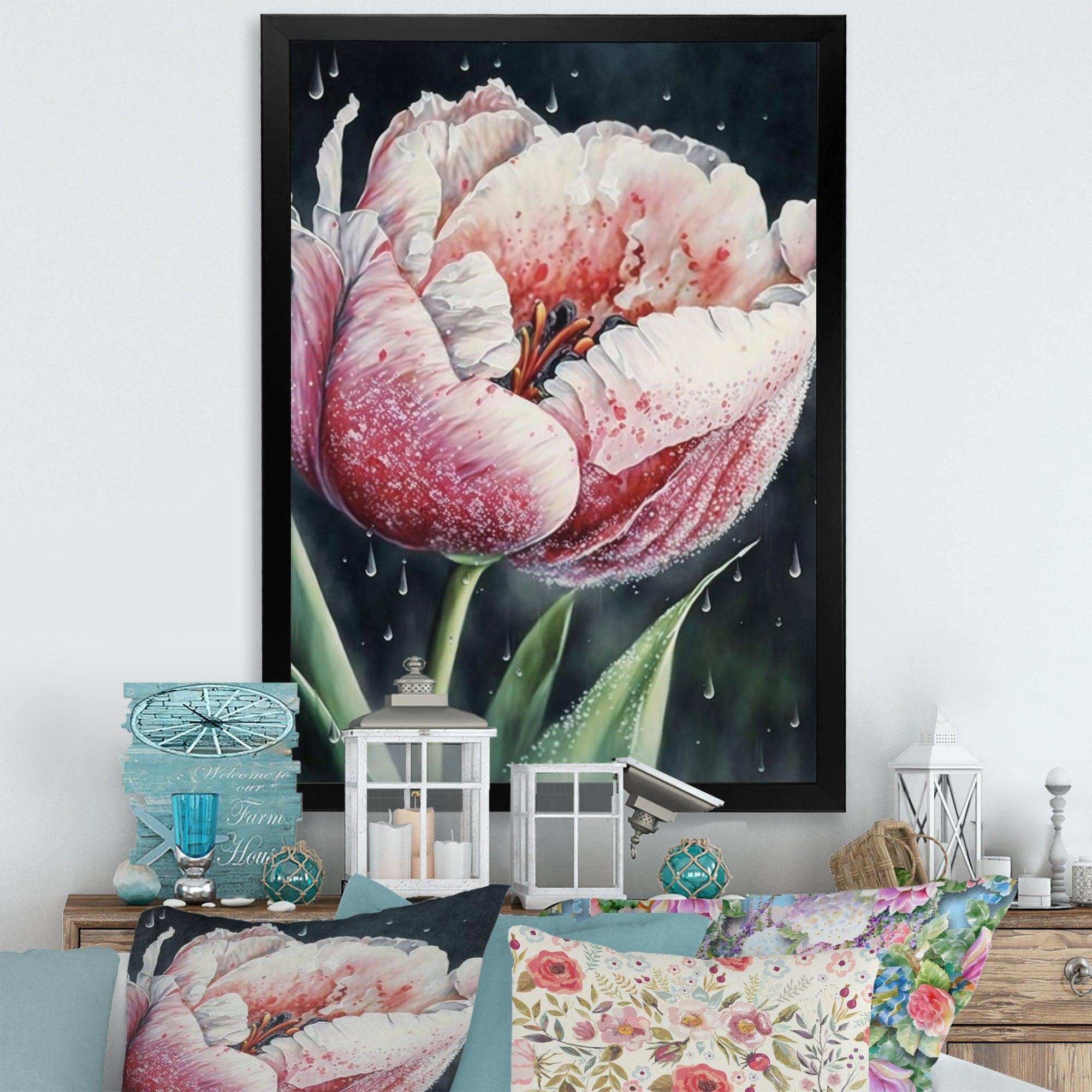 Blooming Tulip Flowers Watercolor I