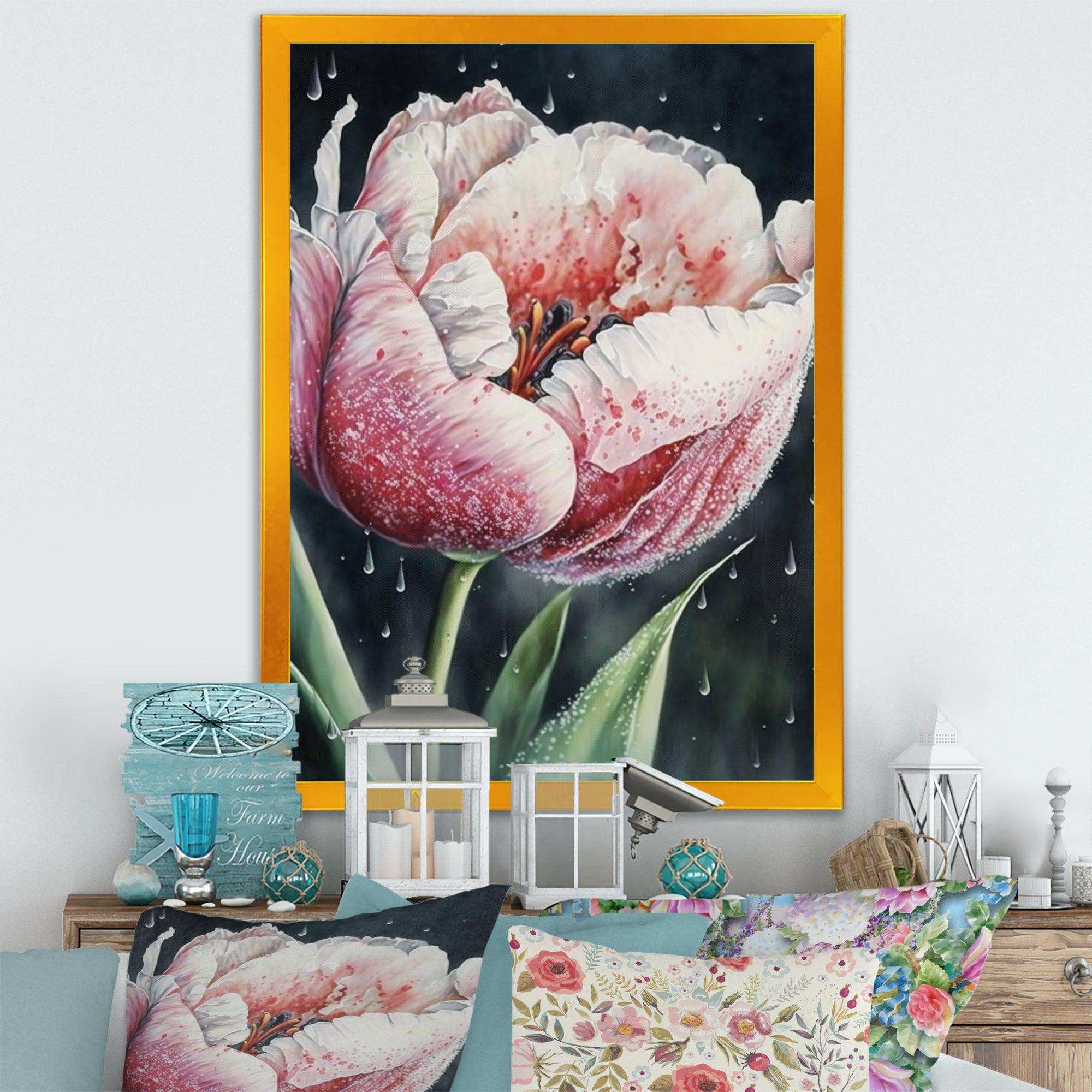 Blooming Tulip Flowers Watercolor I