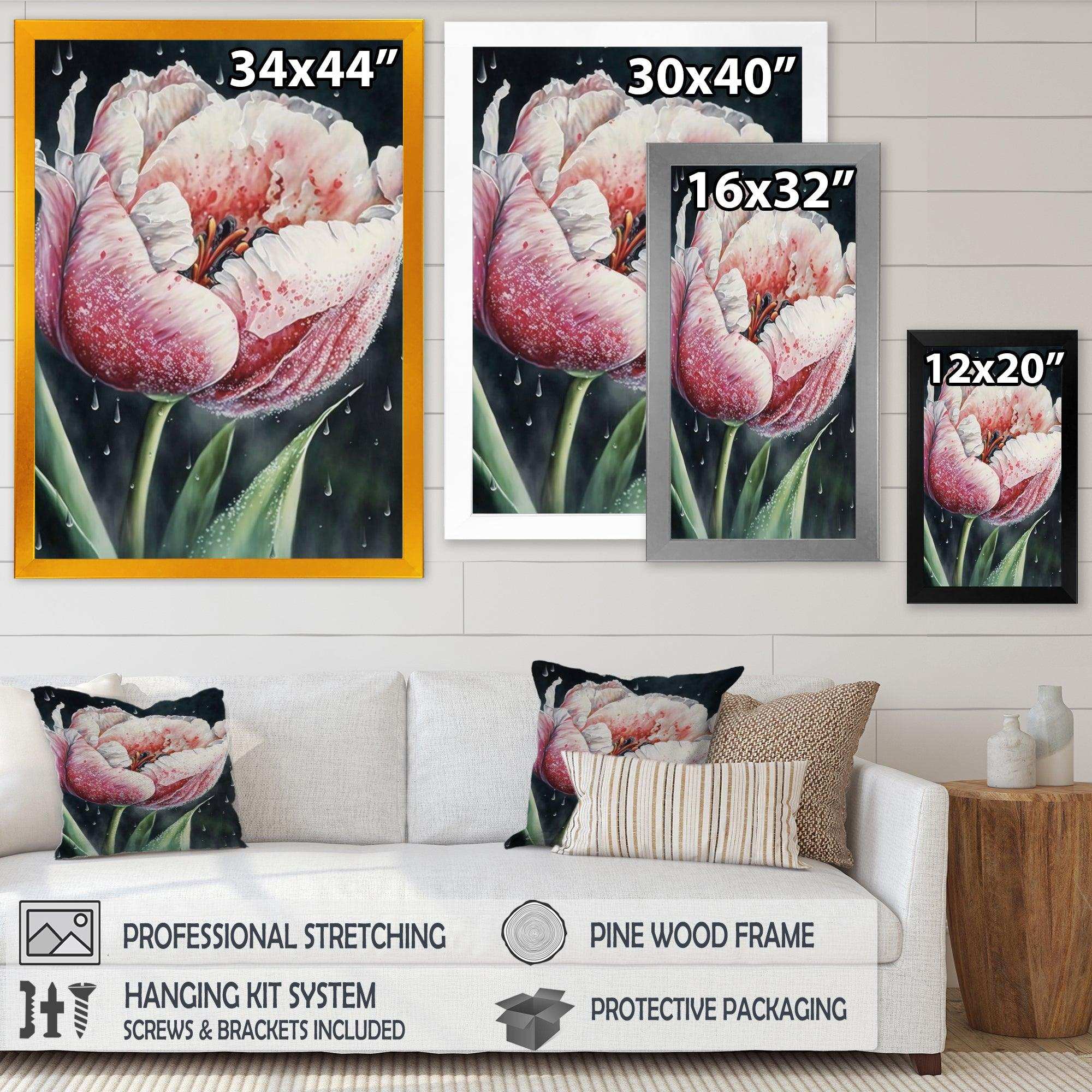 Blooming Tulip Flowers Watercolor I