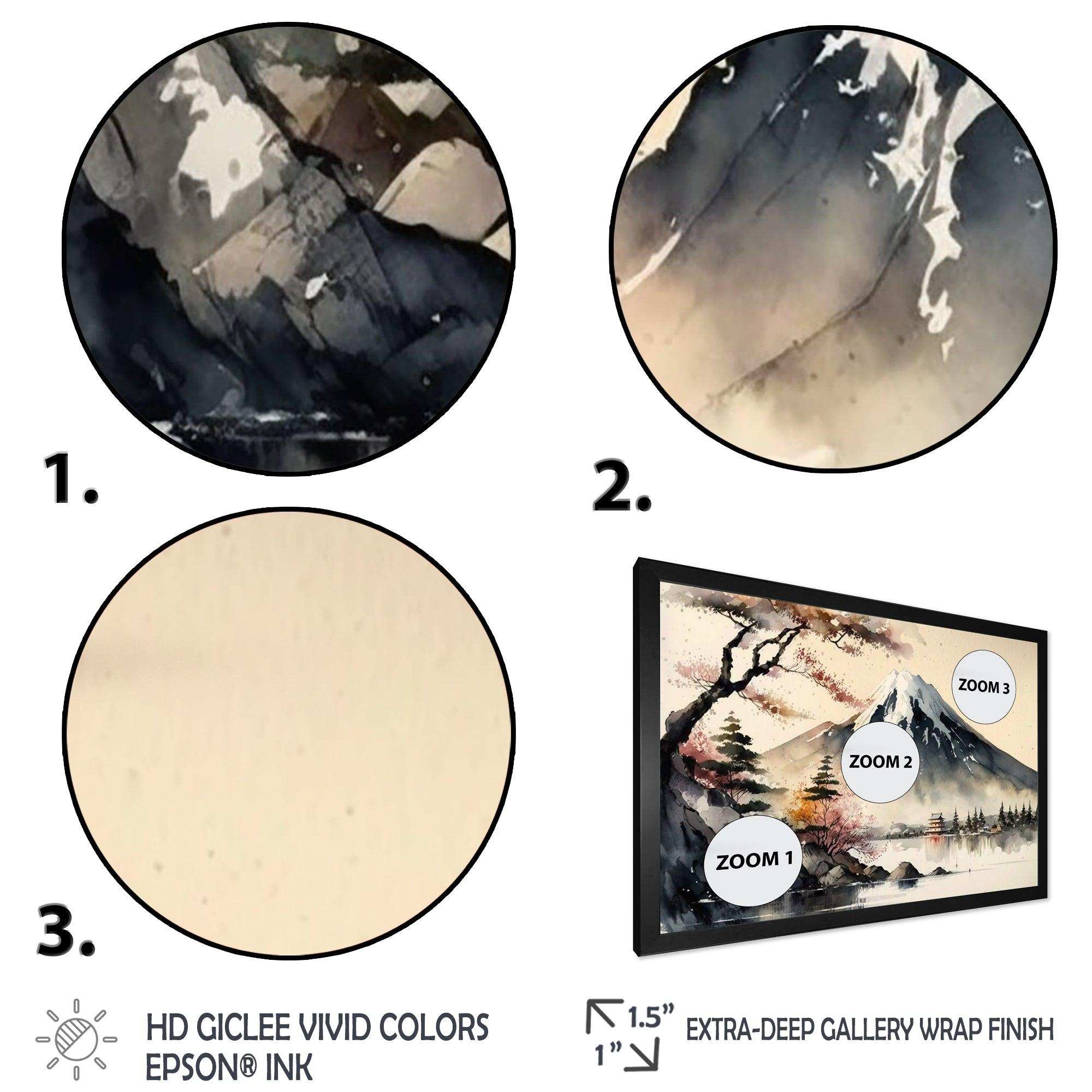 Japanese Landscape In Watercolor II