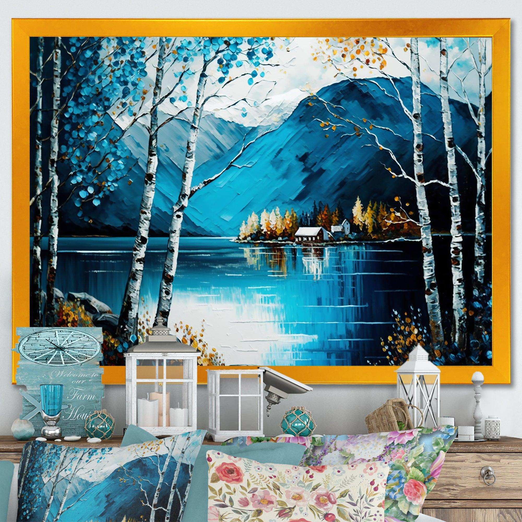 Cabin By A Lake In Fall IV