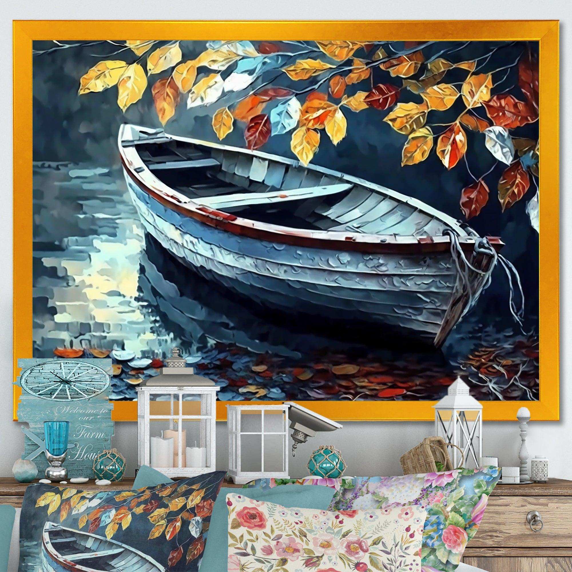 Canoe On A Lake In Fall V