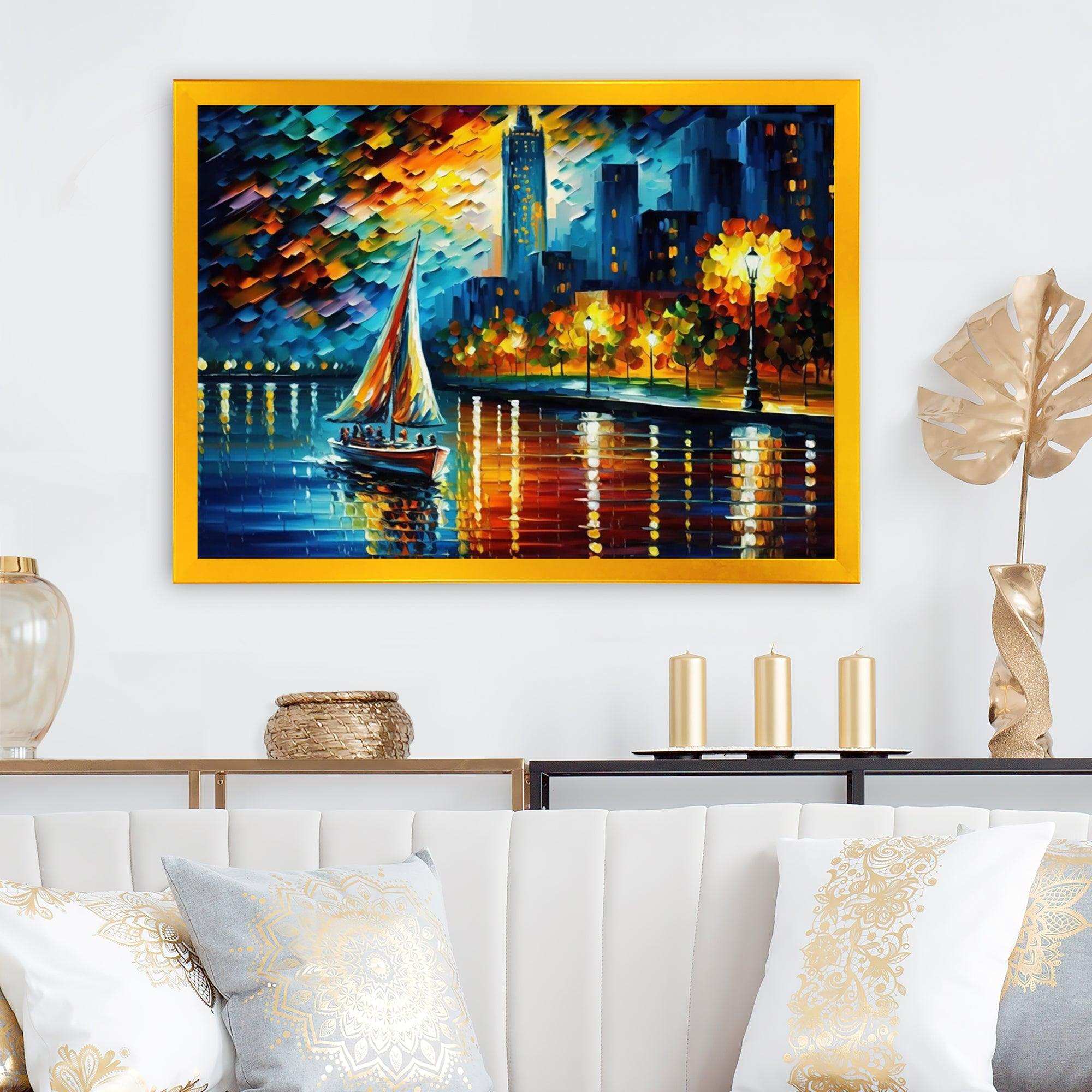 Colorful Paris River