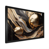 Gold And Black Captivating Marble I - Abstract Canvas Wall Art