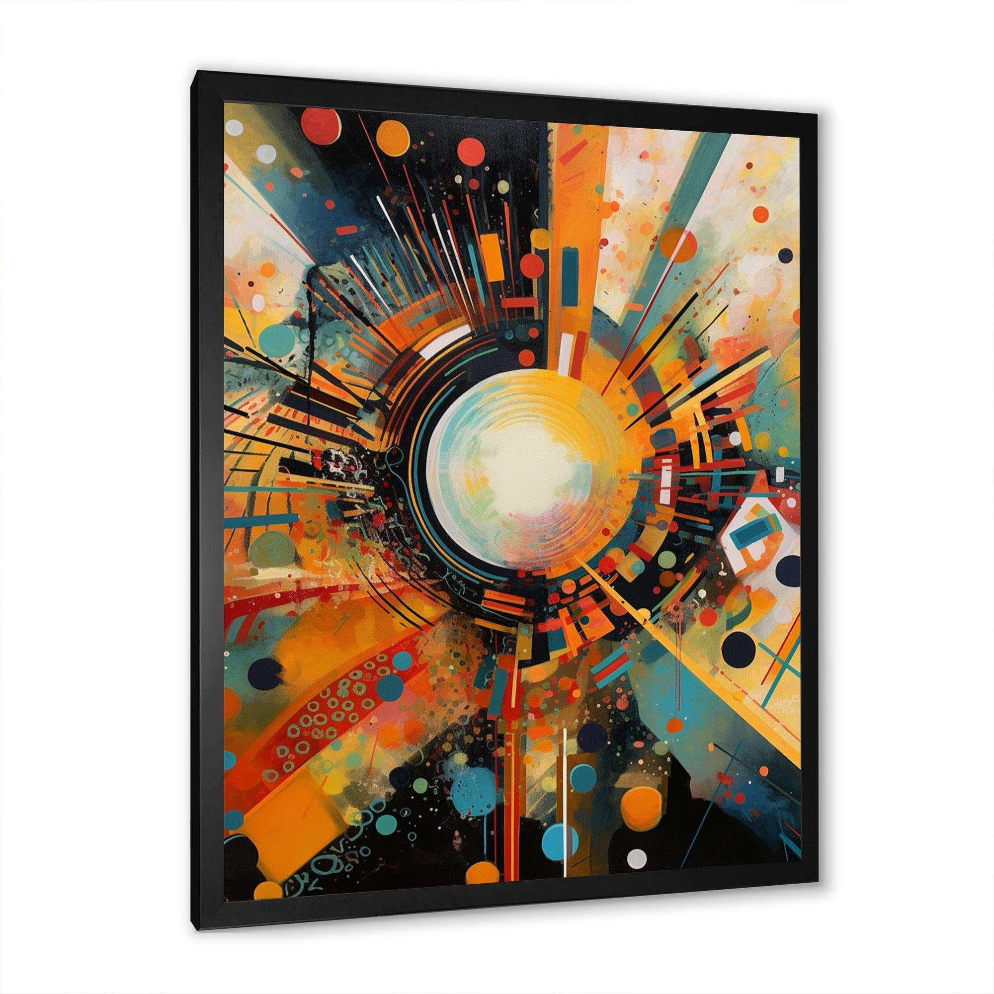 Orange Retro Vibe Background IV - Abstract Canvas Wall Art