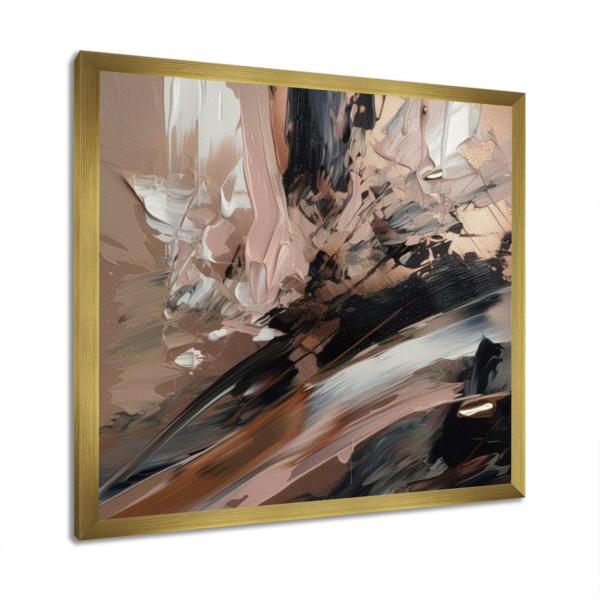 Brown And Black Beyond Boundaries II - Abstract Canvas Wall Art