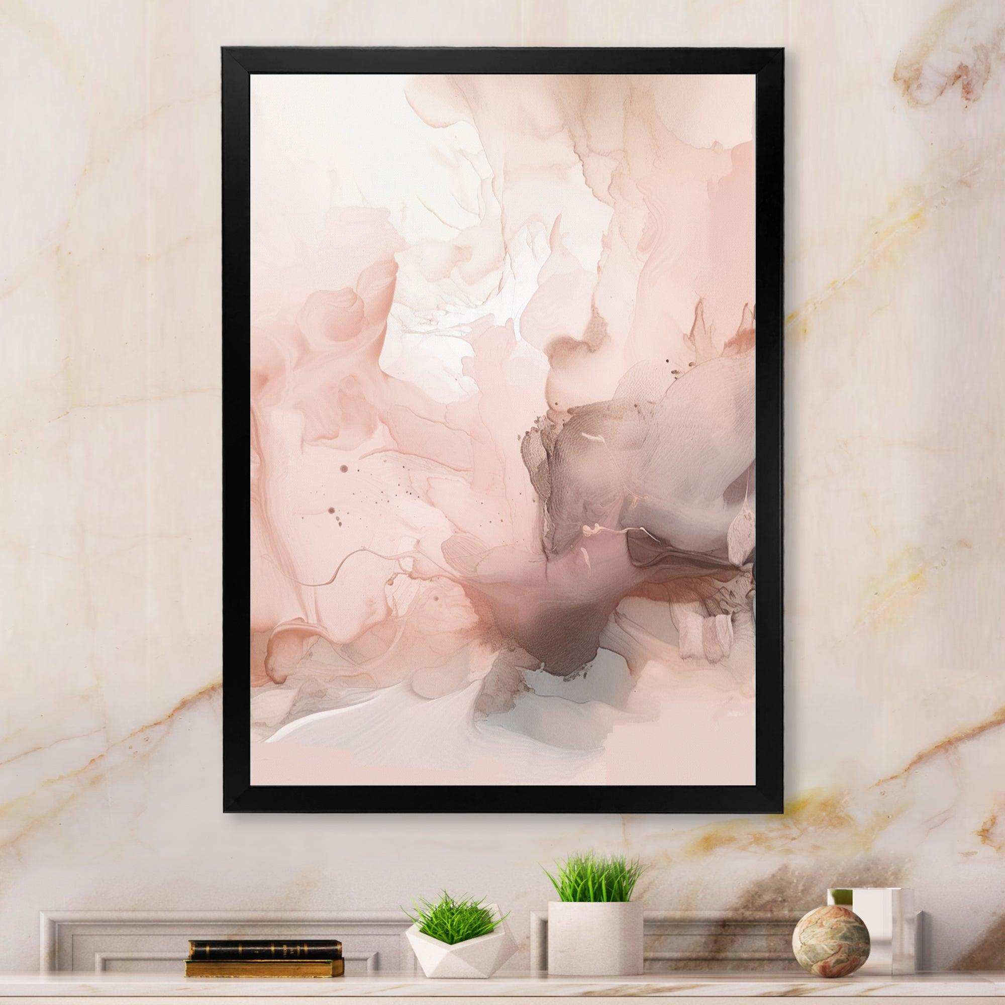 Pink Delicate Abstract Marble I - Abstract Canvas Wall Art