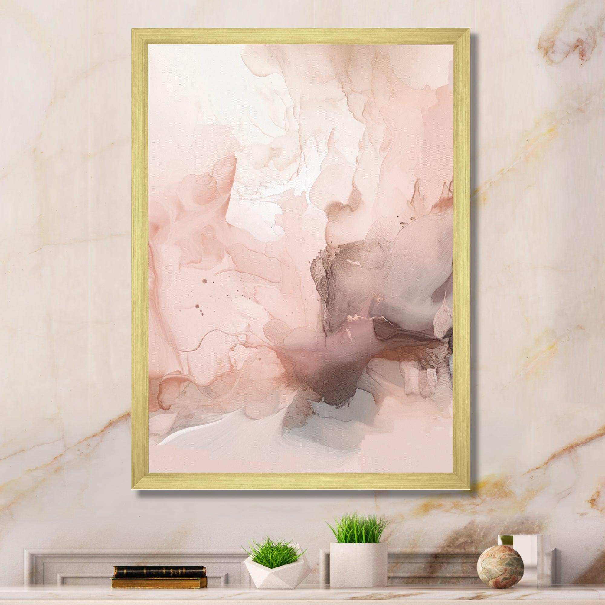 Pink Delicate Abstract Marble I - Abstract Canvas Wall Art