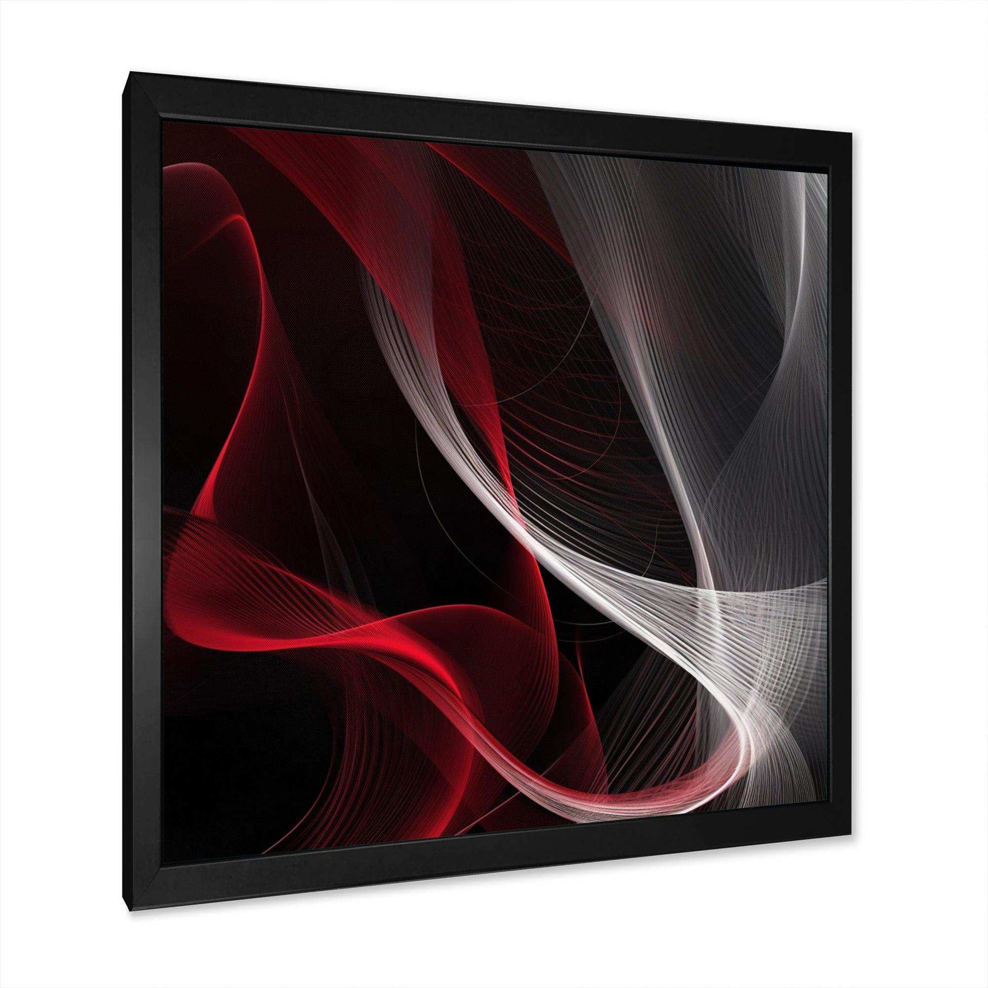 Red Black Contemplative Abstraction I - Abstract Canvas Wall Art