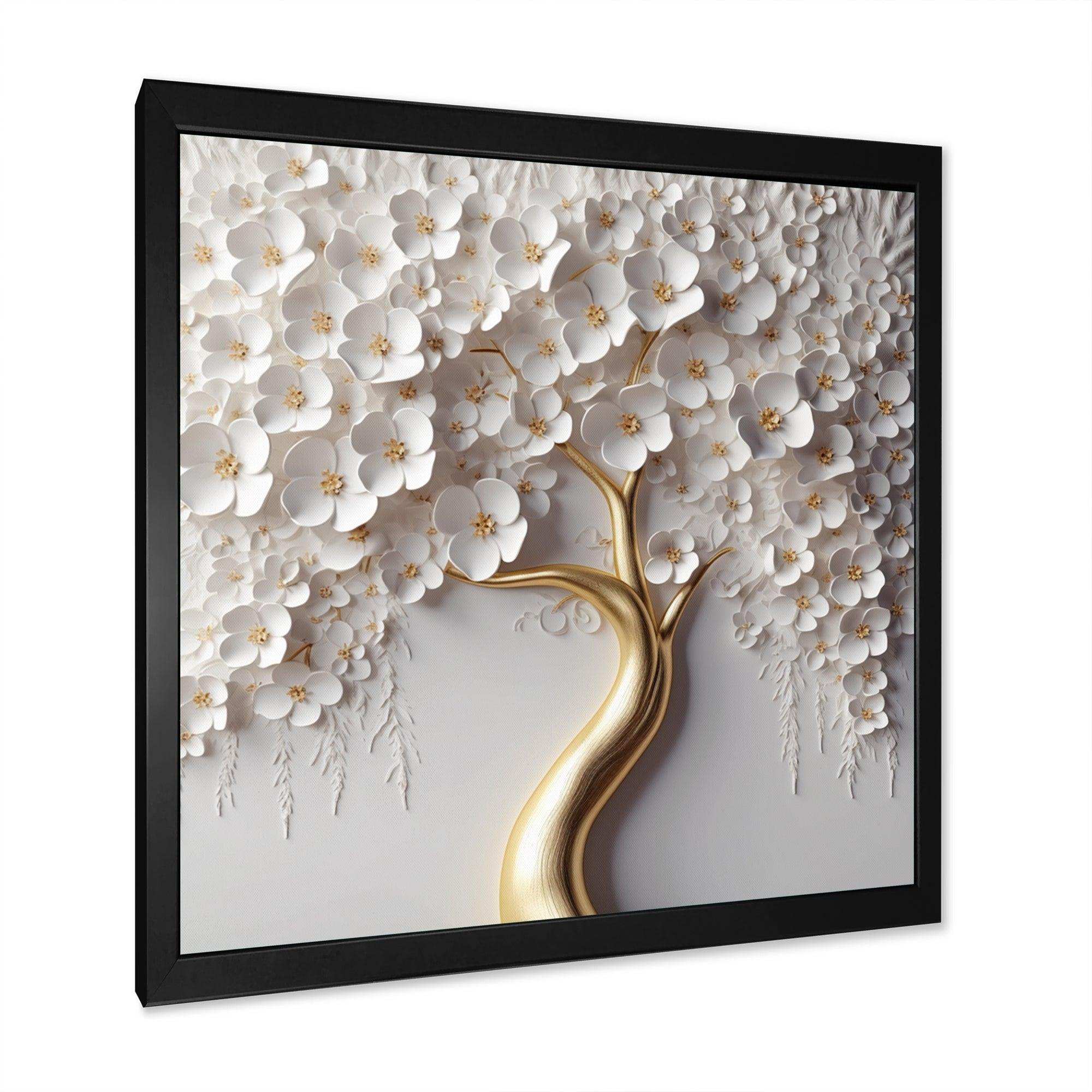 White Orchid Tree Garden Of Branches VIII - Landscapes Canvas Wall Art