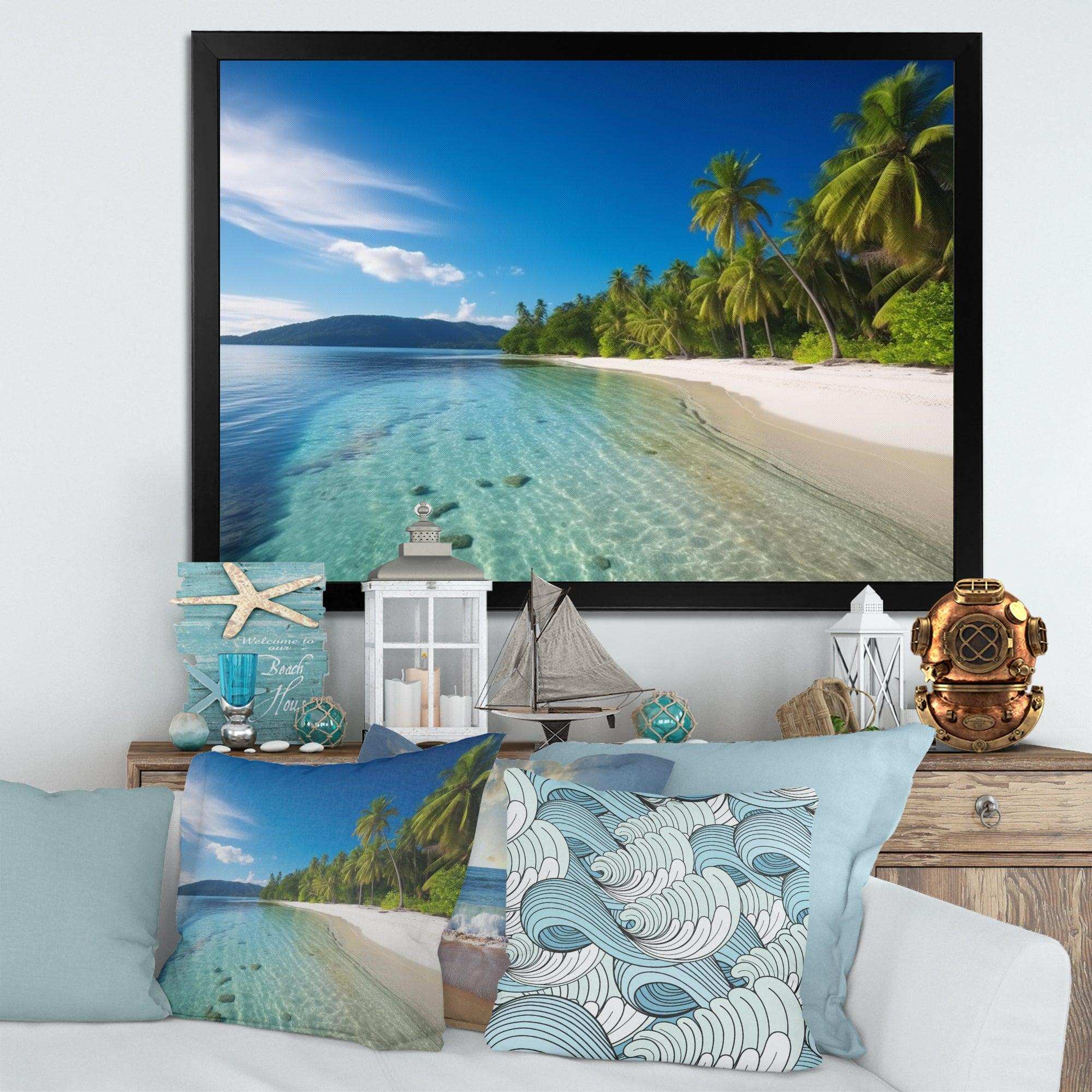 Ocean Blue Paradise - Landscapes Canvas Wall Art