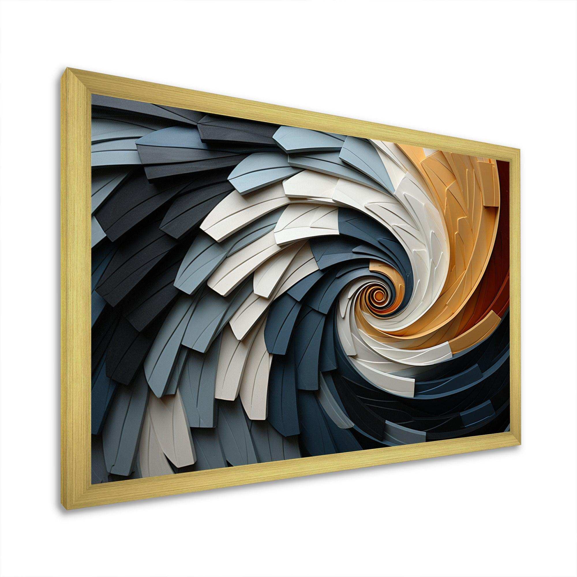 Geometric Spiral III - Abstract Canvas Wall Art