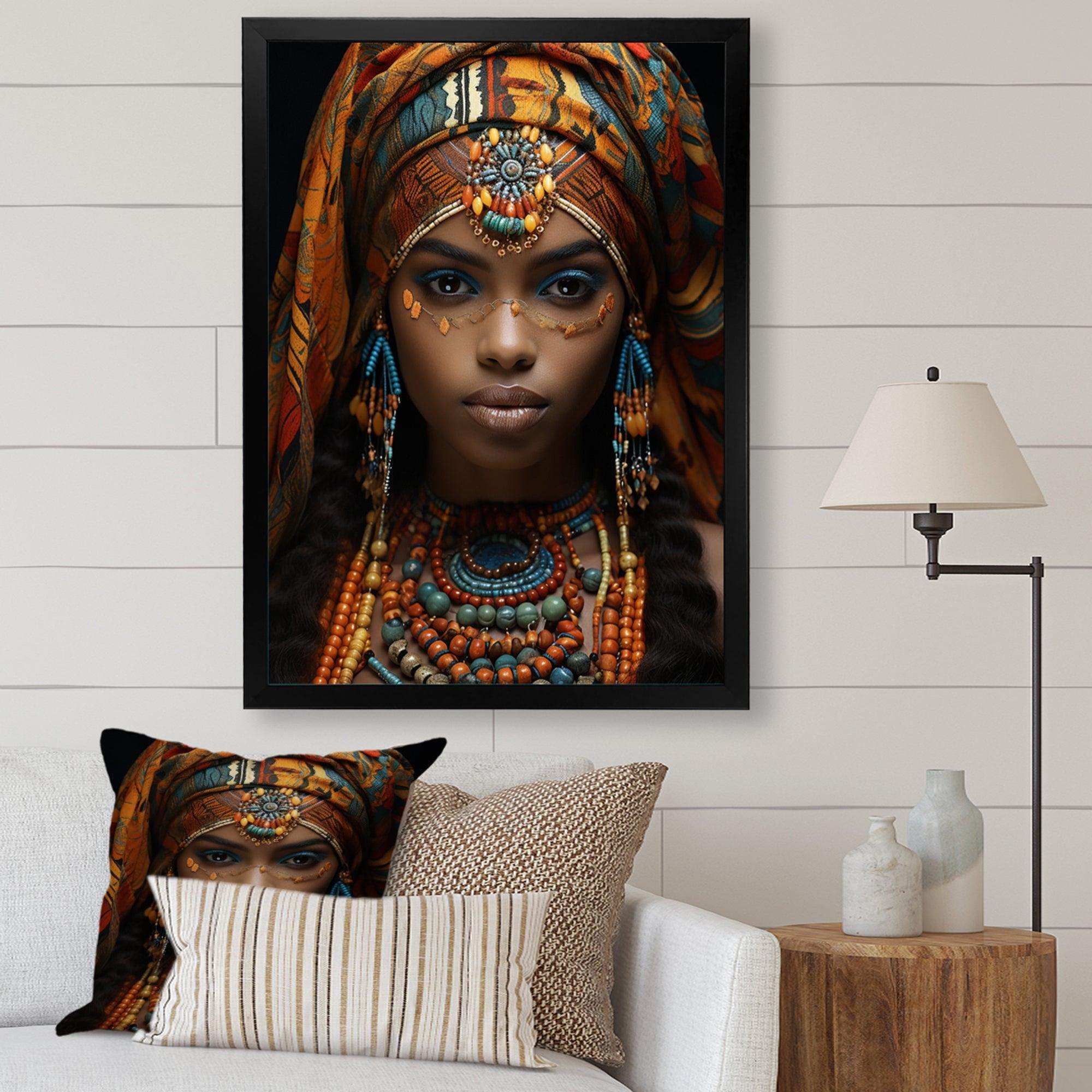 African Adorned Beauty III - People Canvas Wall Art