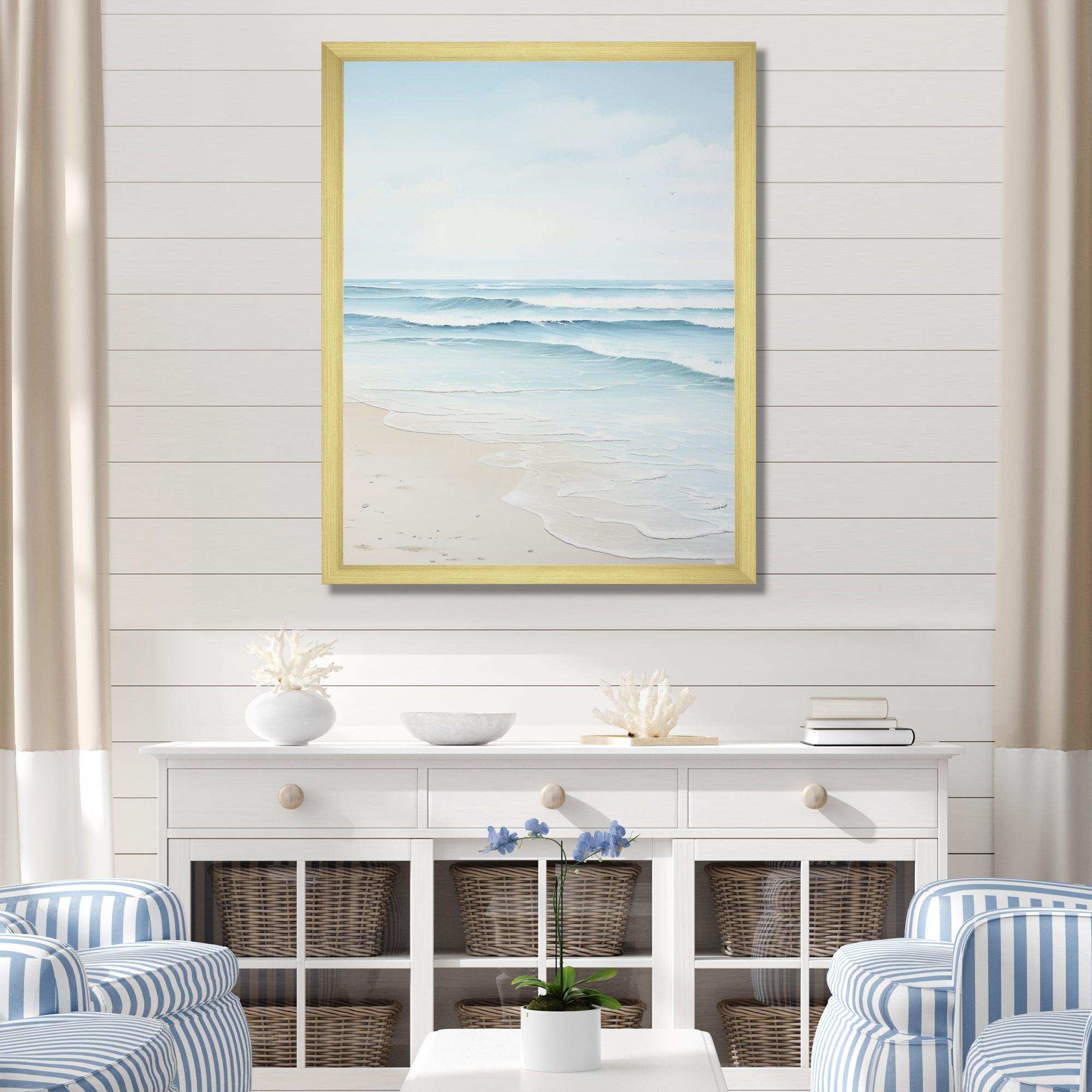 Beach Photo Tranquil Waters I - Coastal Canvas Wall Art