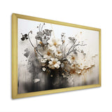 Bohemian Earthly Floral Collage I - Abstract Canvas Wall Art