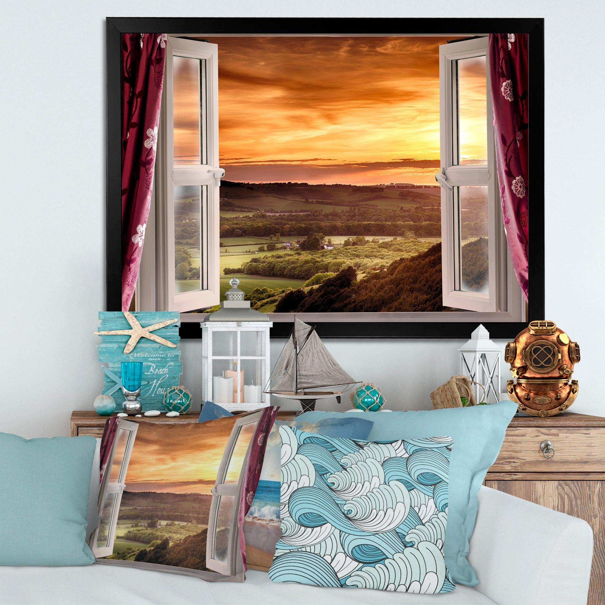 Open Window to Rural Landscape