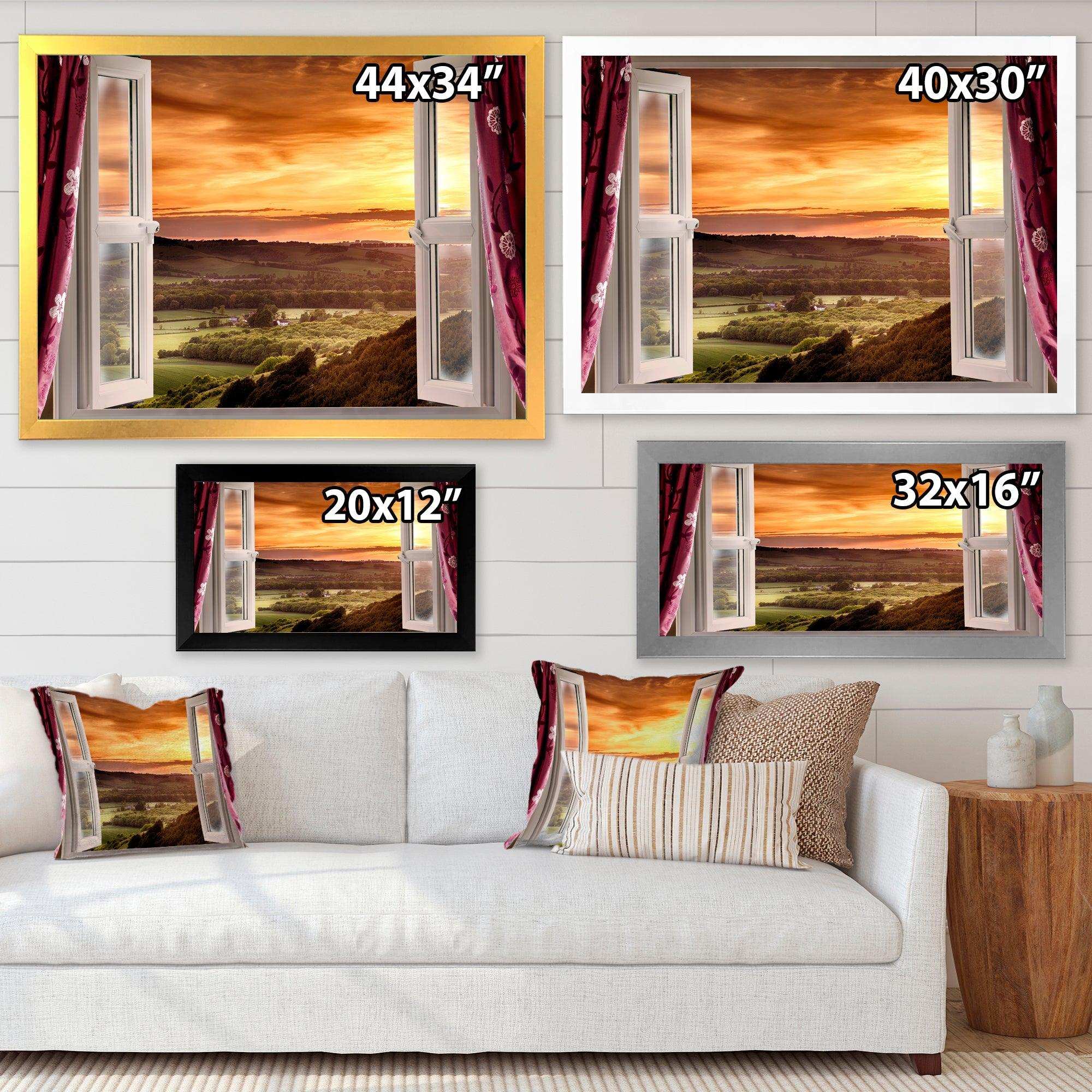 Open Window to Rural Landscape