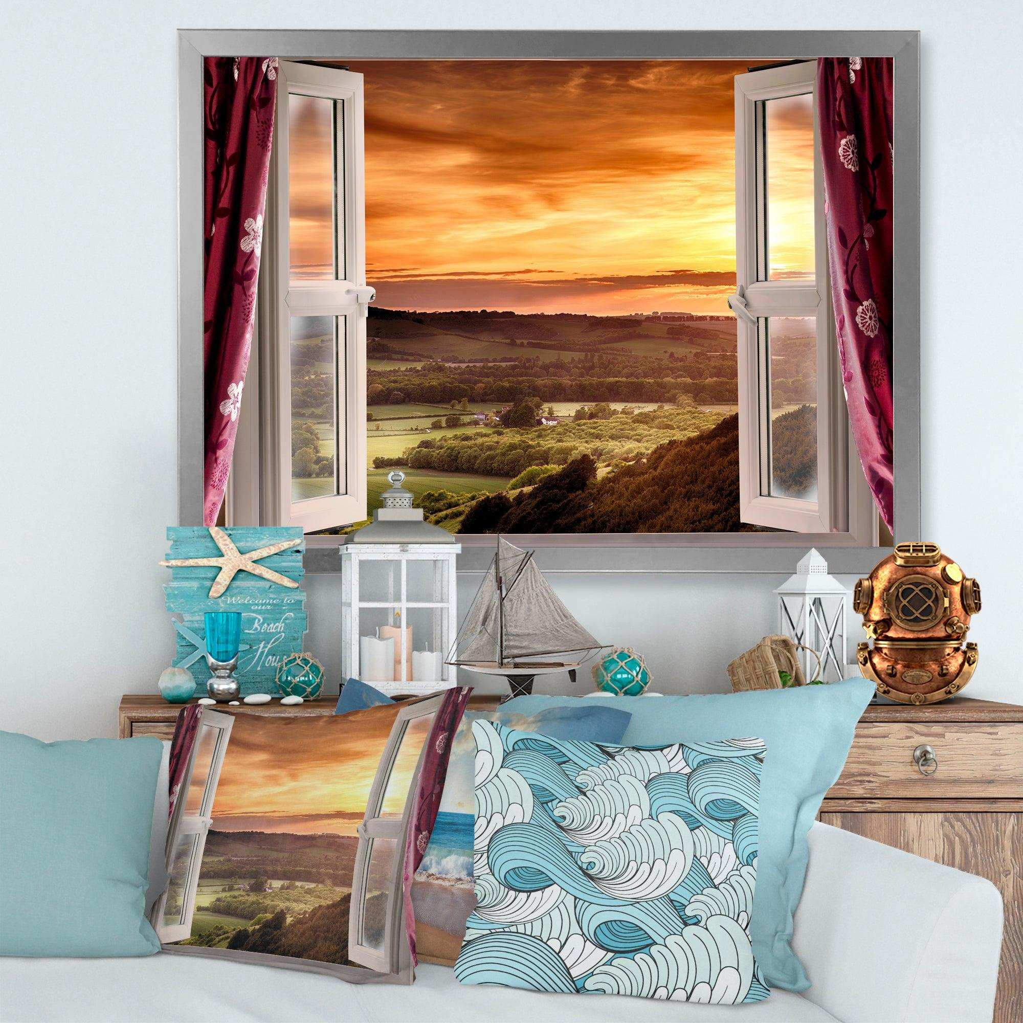 Open Window to Rural Landscape