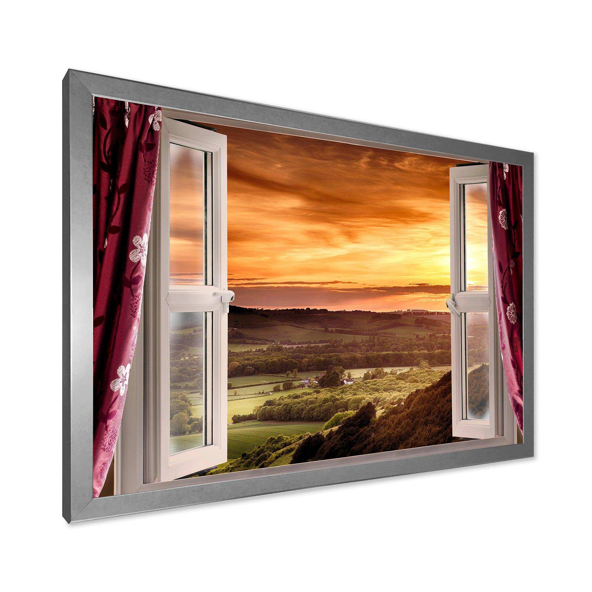Open Window to Rural Landscape