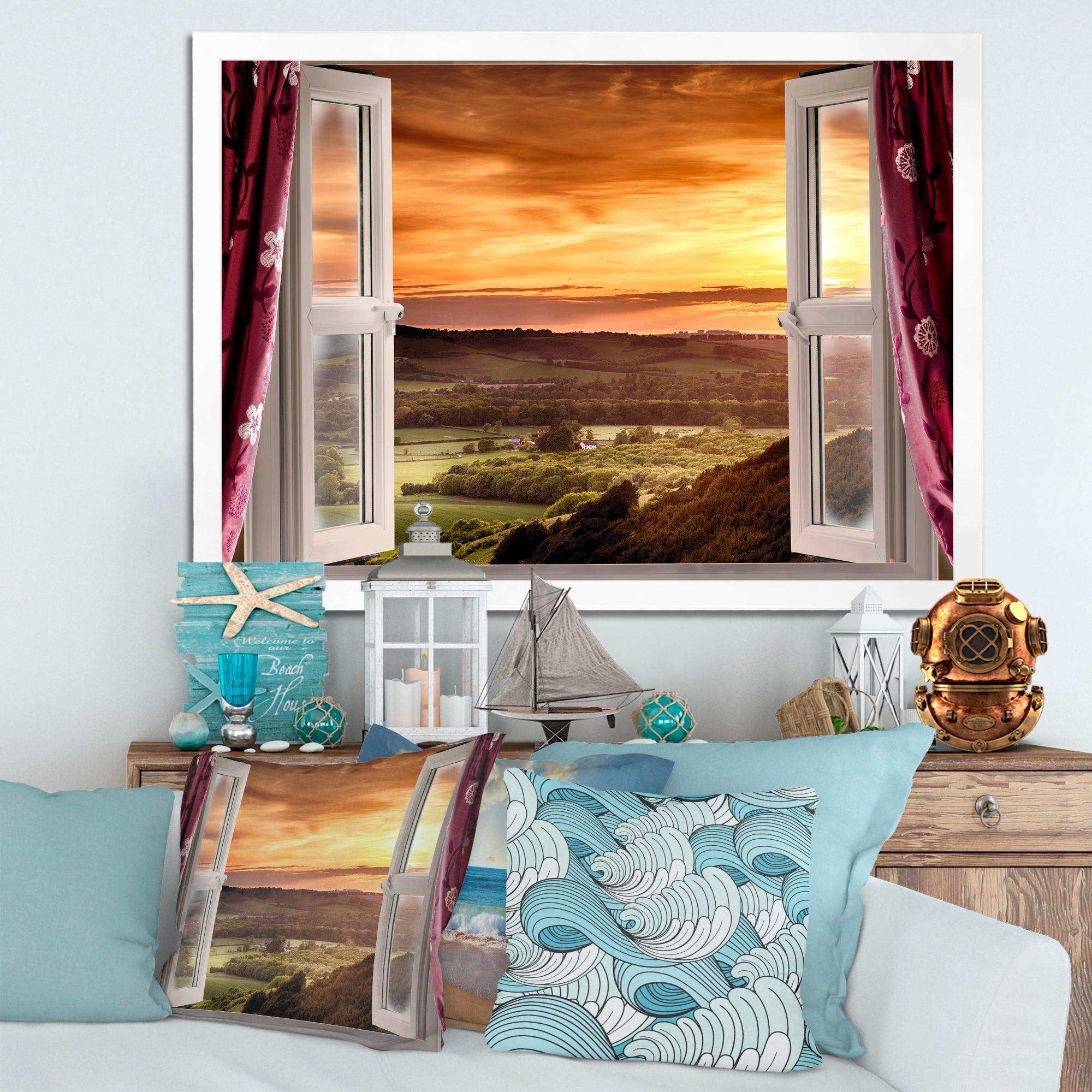 Open Window to Rural Landscape