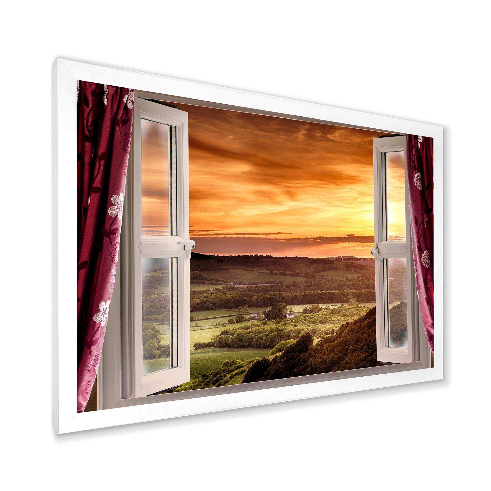Open Window to Rural Landscape