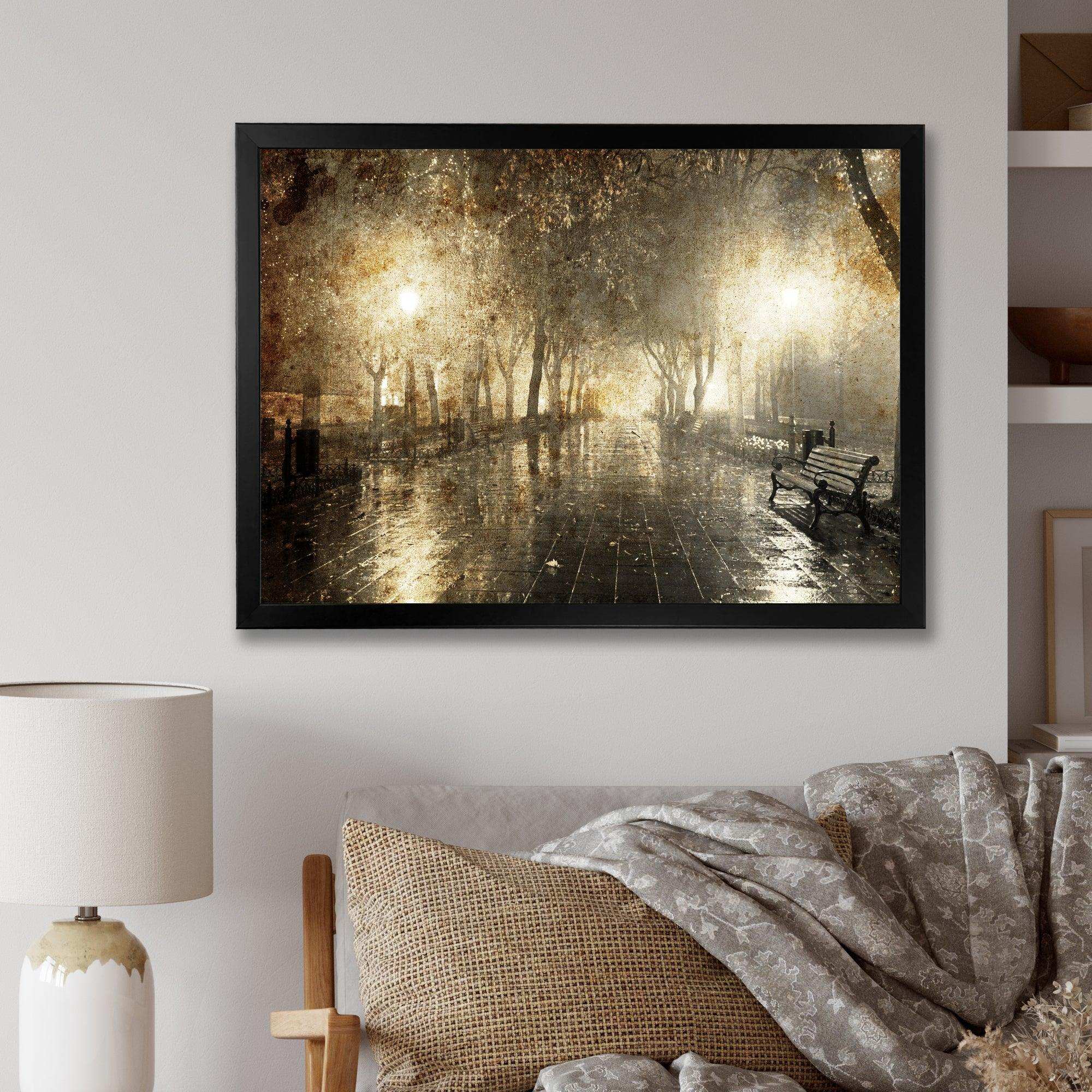 Night Alley with Lights