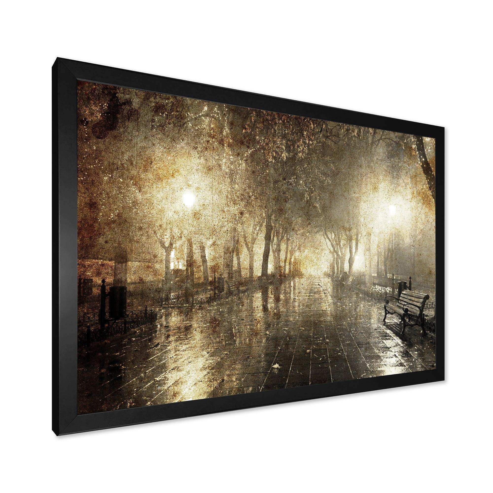 Night Alley with Lights