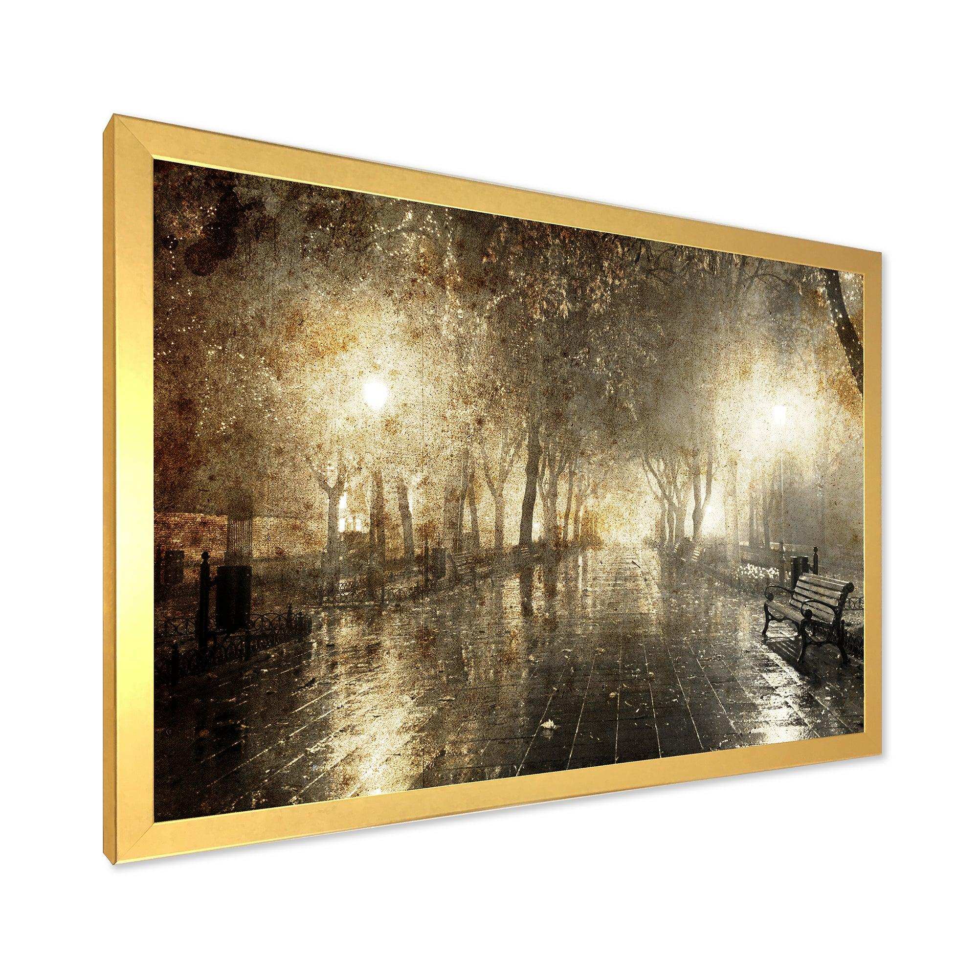 Night Alley with Lights