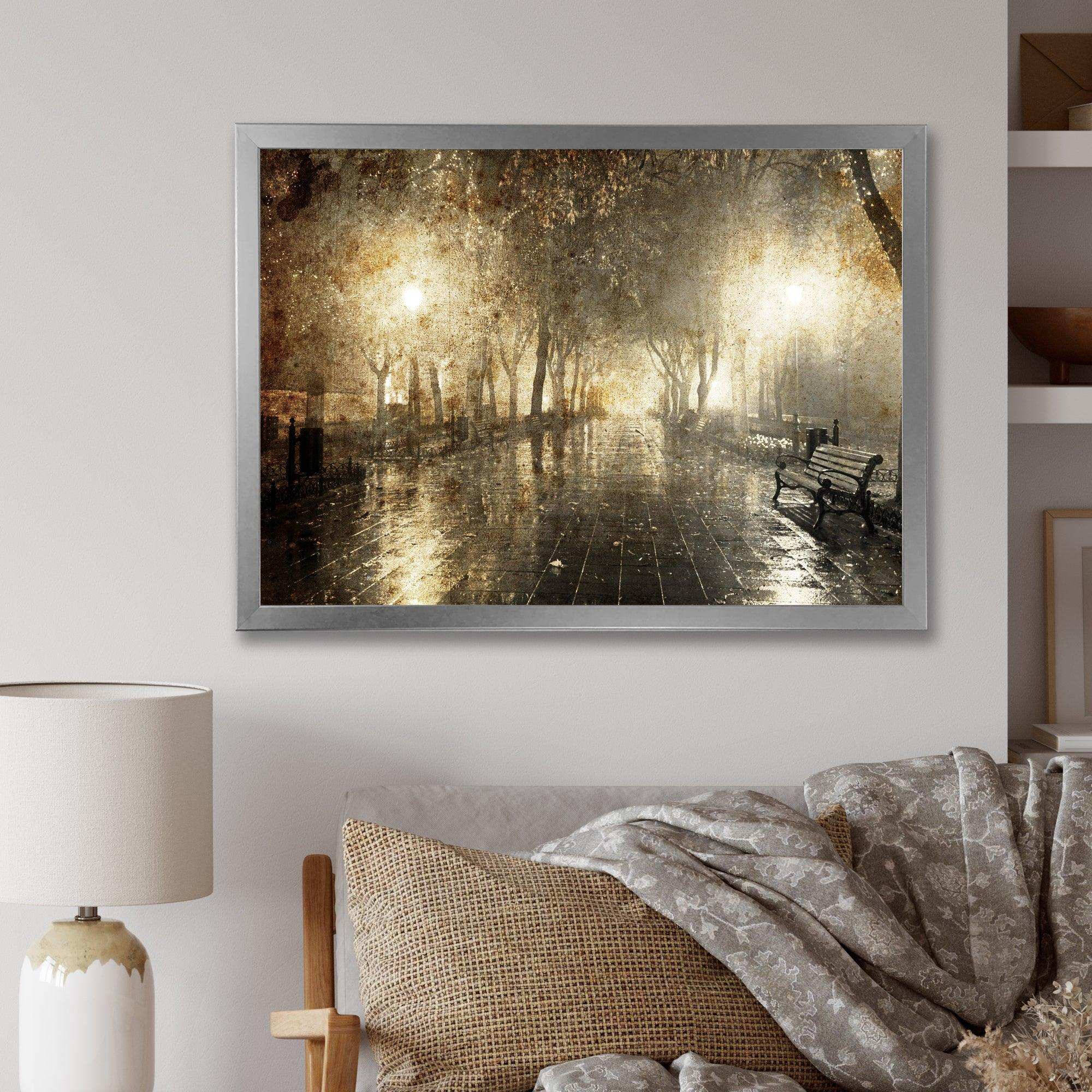 Night Alley with Lights