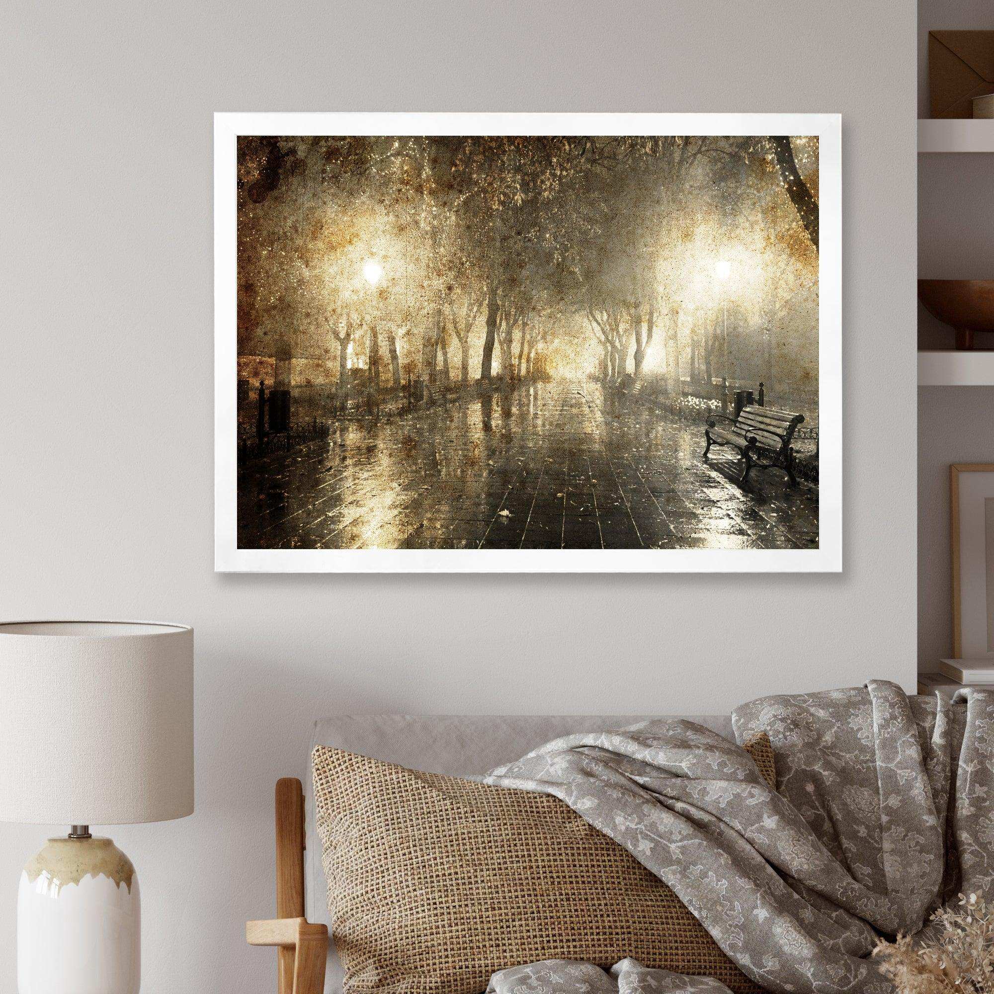 Night Alley with Lights