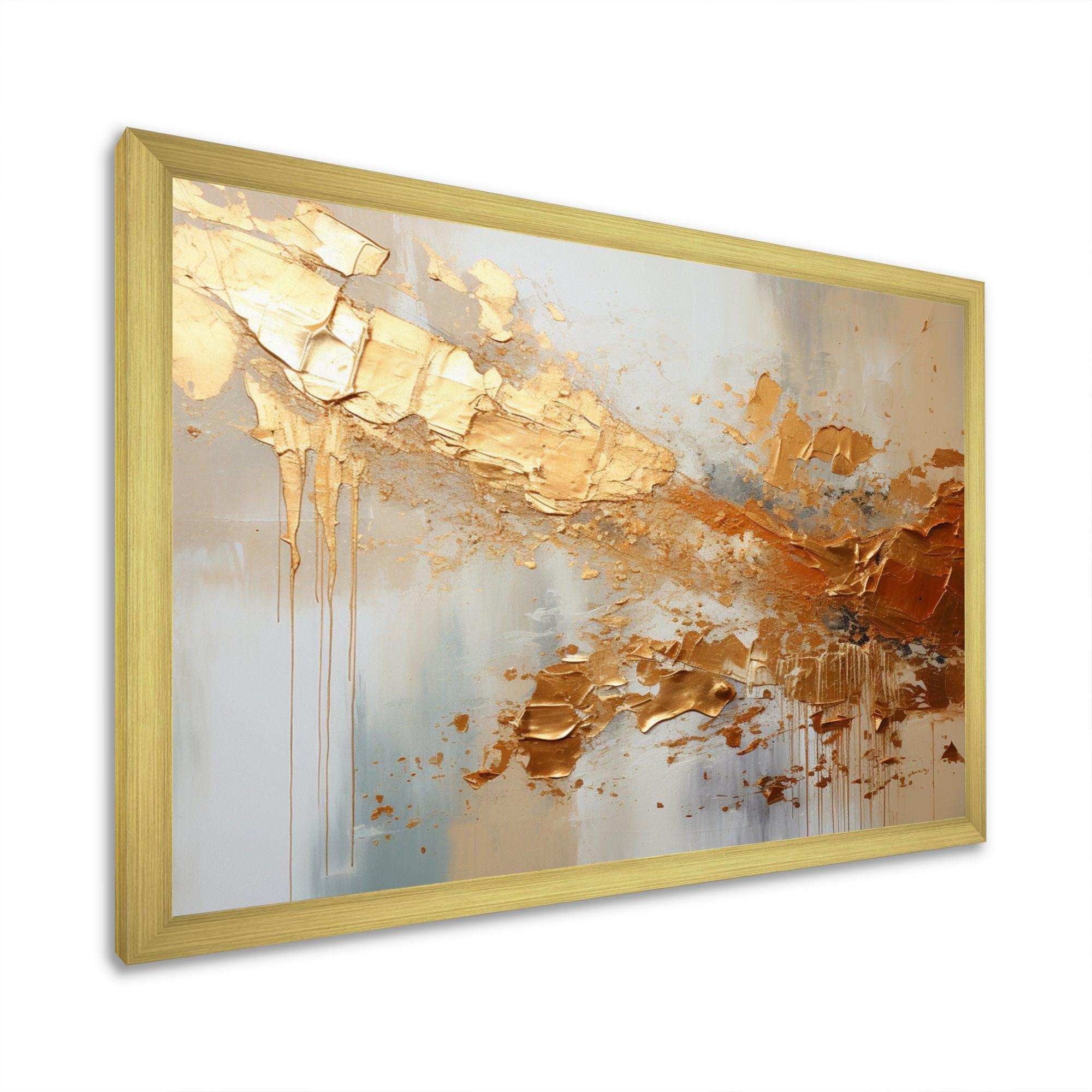 Golden Gleam II - Abstract Canvas Wall Art