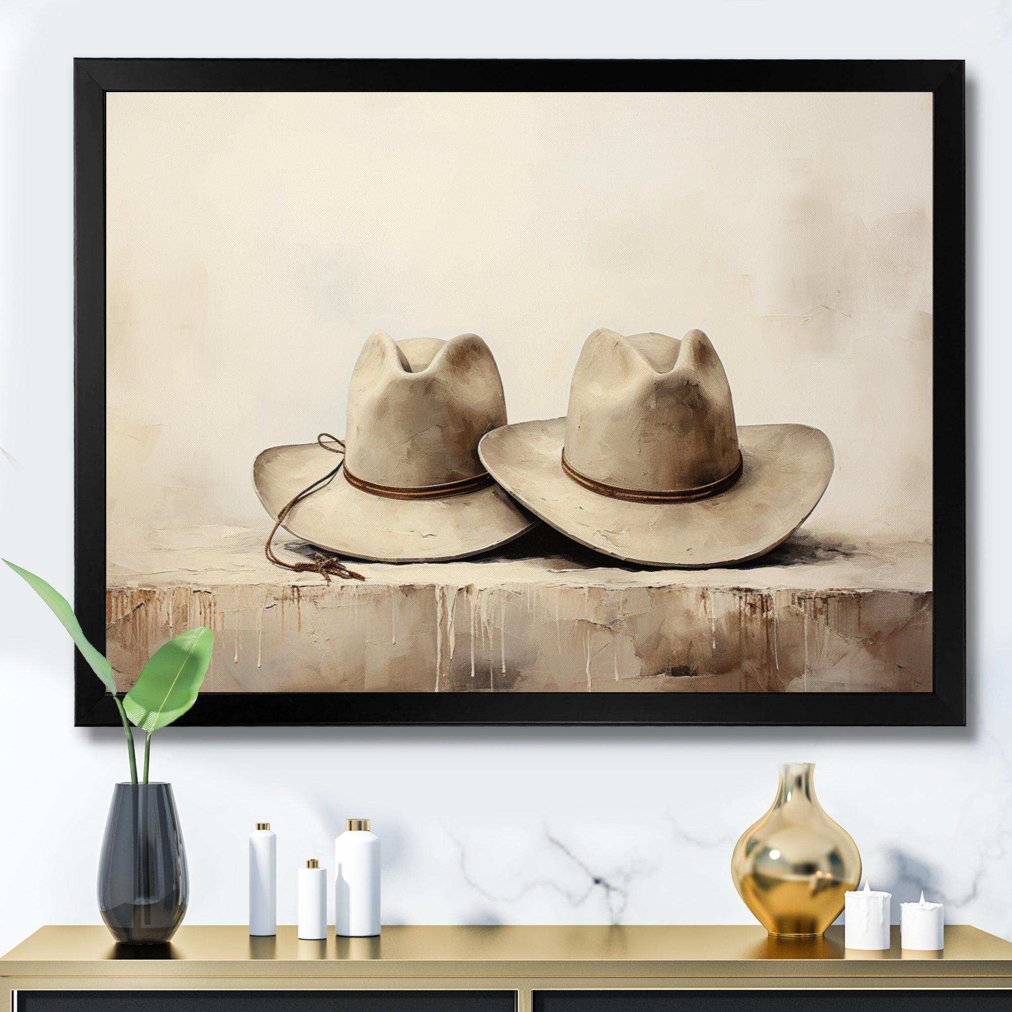 Cowboy Hat Minimalism Style III - People Canvas Wall Art