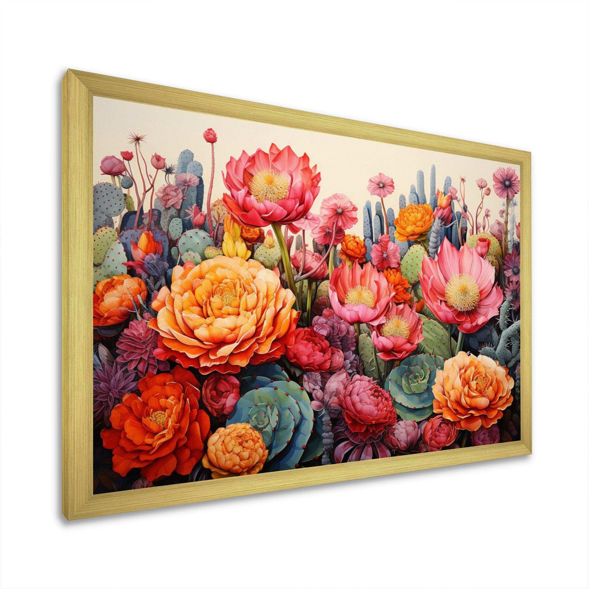 Desert Cacti Garden IV - Landscapes Canvas Wall Art