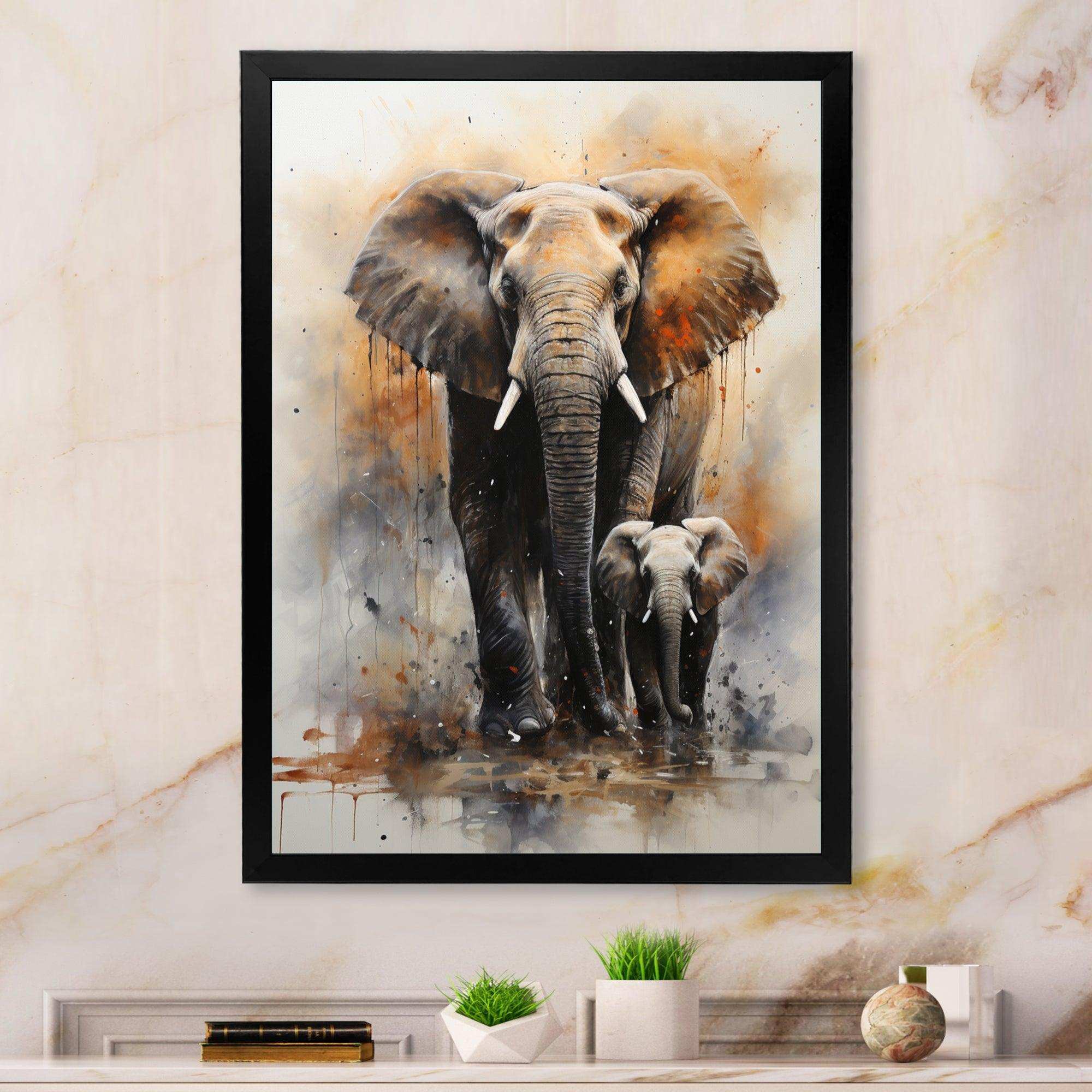 Elephant Gentle Giants Elephants II - Animals Canvas Wall Art