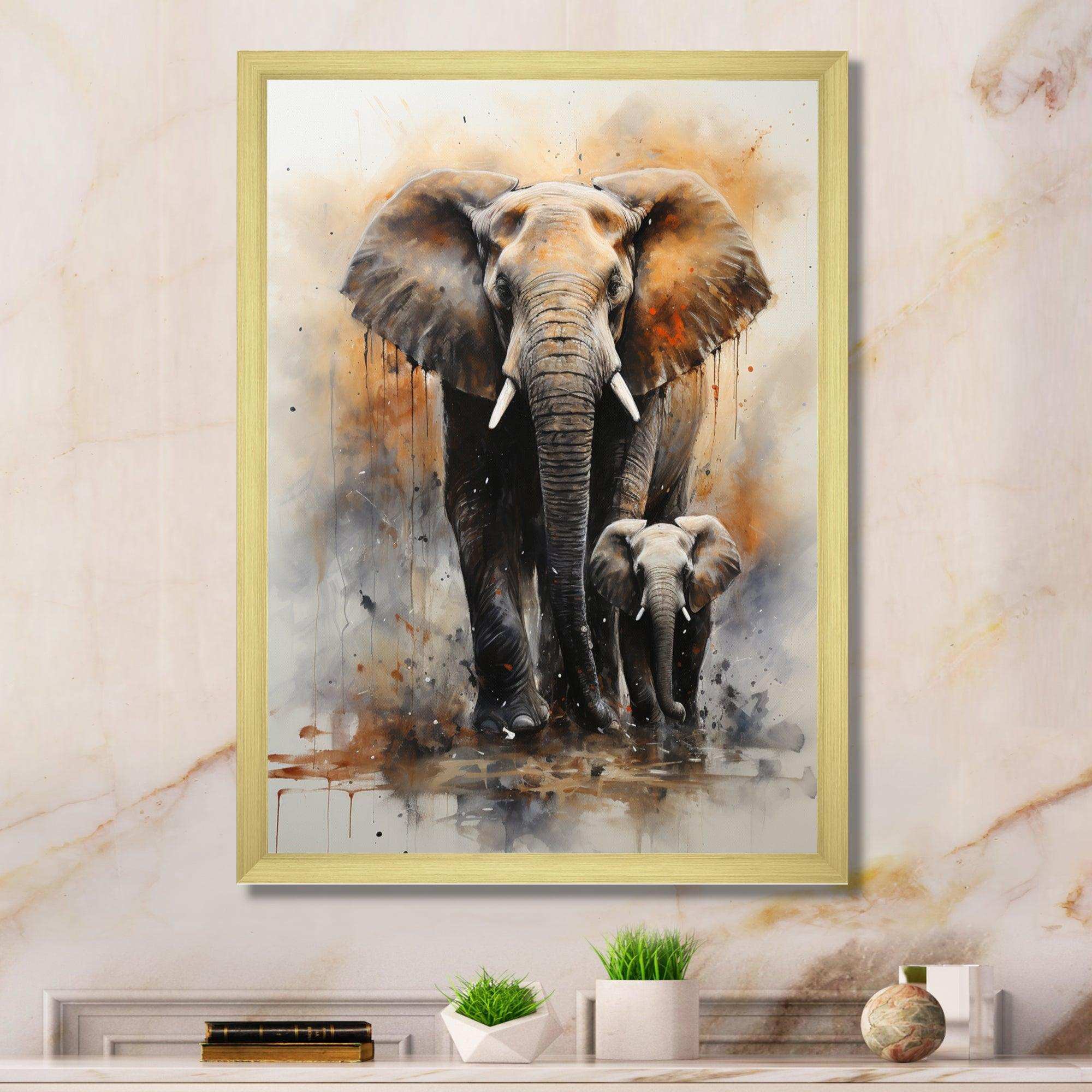 Elephant Gentle Giants Elephants II - Animals Canvas Wall Art