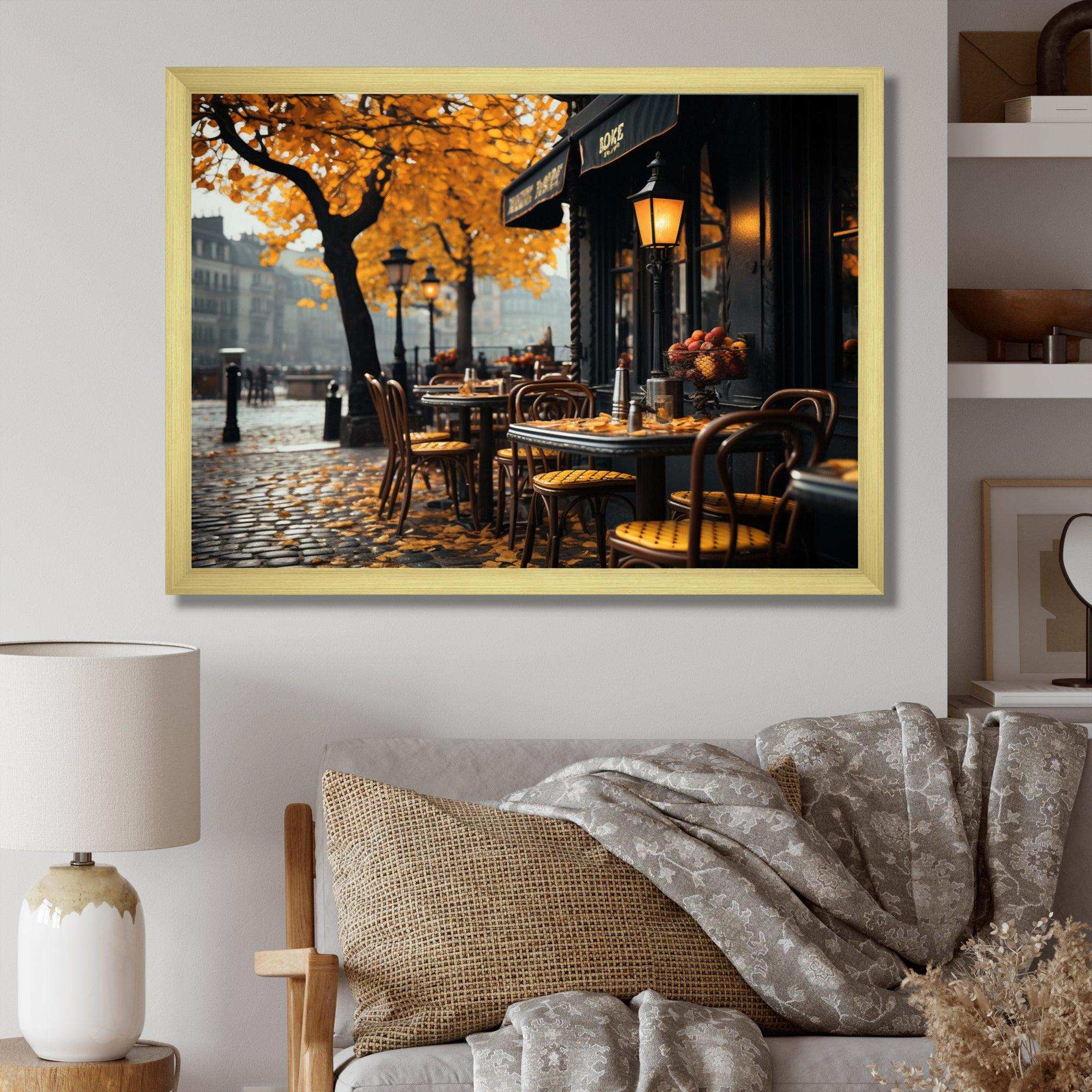 France Parisian Cafe Charm III - Landscapes Canvas Wall Art