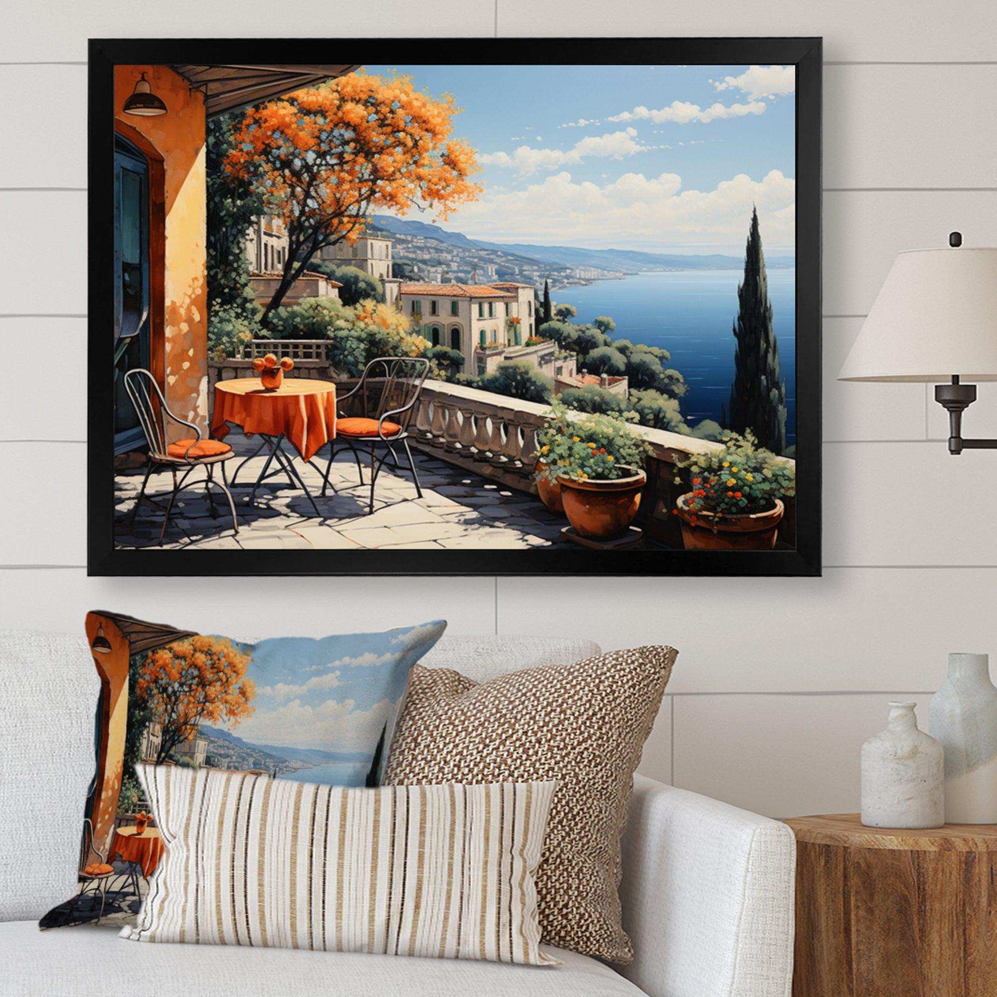 French Mediterranean Bliss In Provence III - Landscapes Canvas Wall Art
